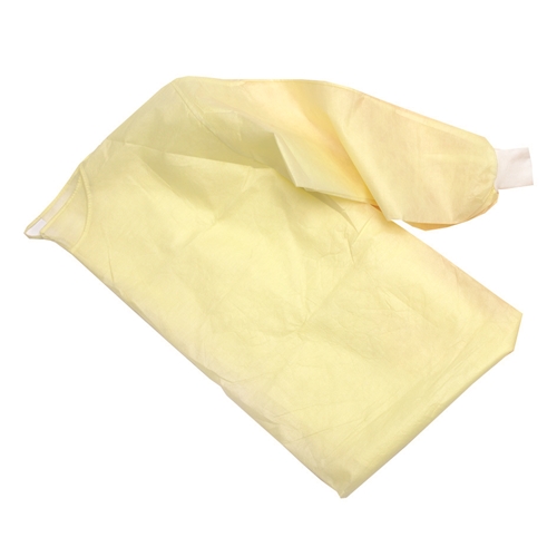 Skyddsrock engångs vätsketät – large ärmmuddar gul nonw – 50 st