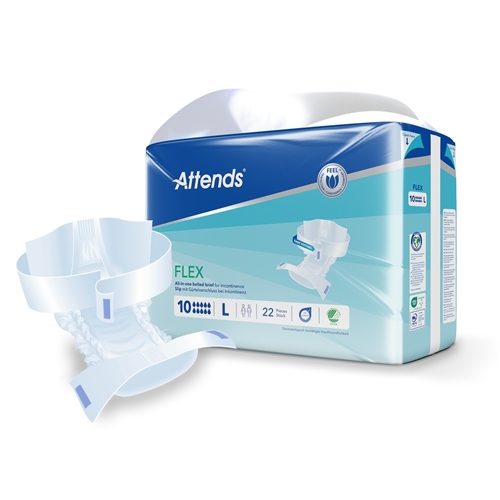Inkontinensskydd allt-i-ett med bälte – Attends Flex 10 L – 44 st