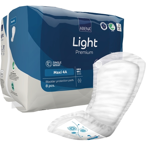 Inkontinensskydd för fixering i byxa – ABENA Light Premium Maxi 4A – 48 st