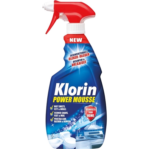 Klorin power mousse – 500ml spray pH=13,2 – 12 st