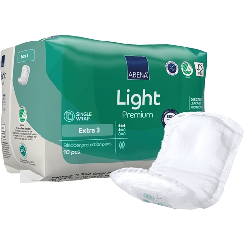 Inkontinensskydd för fixering i byxa – ABENA Light Premium Extra 3 – 200 st