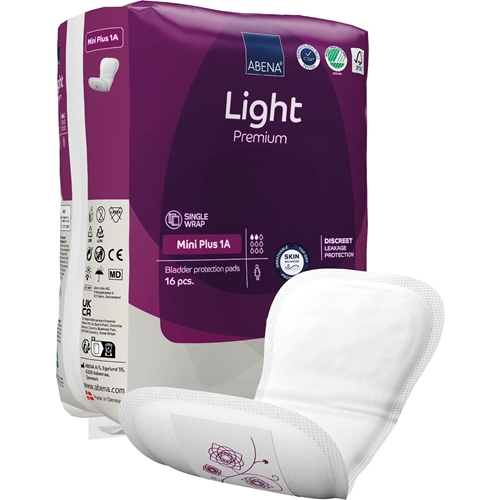 Inkontinensskydd för fixering i byxa – ABENA Light Prem Mini Plus 1A – 256 st