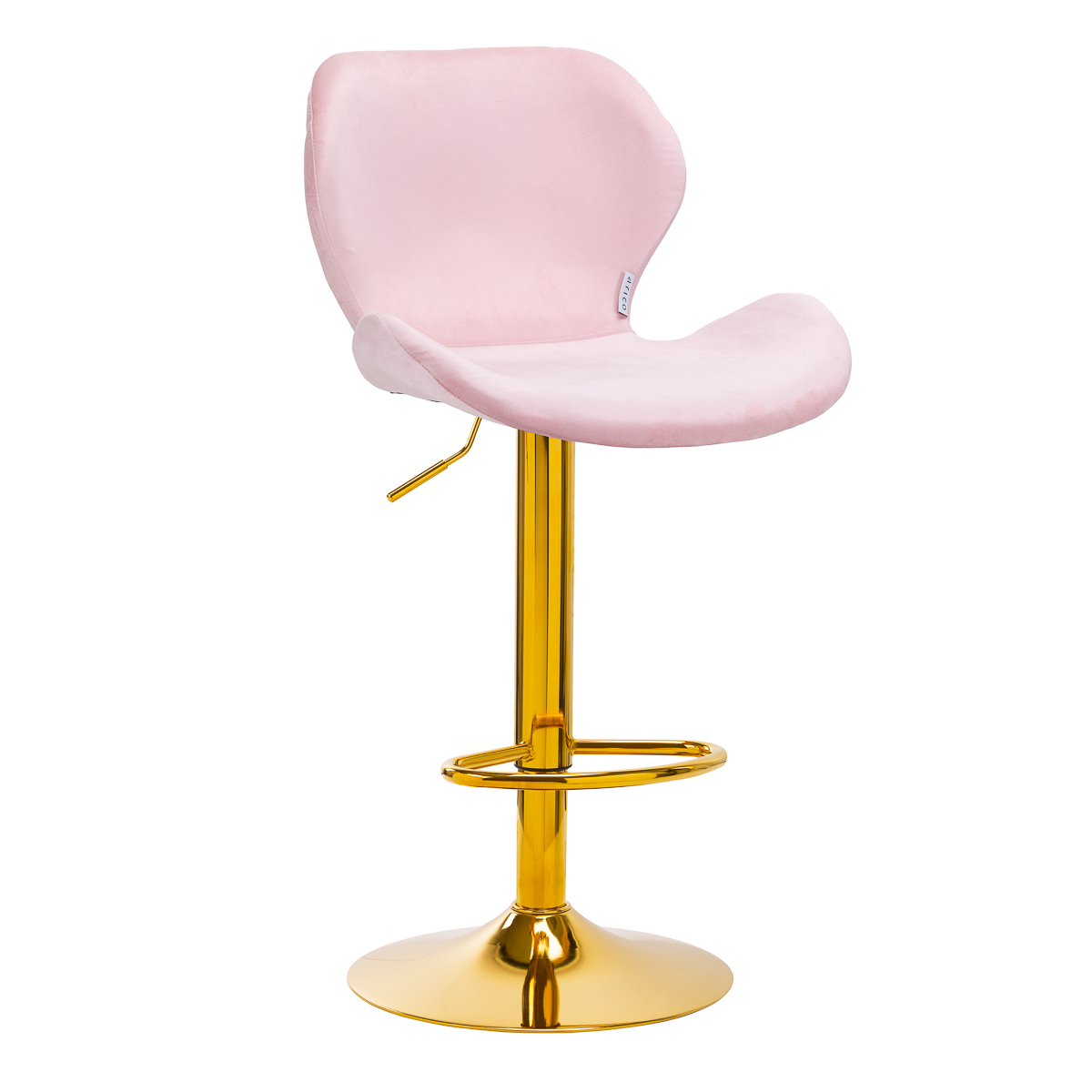 4Rico Barstol QS-B15 sammet rosa