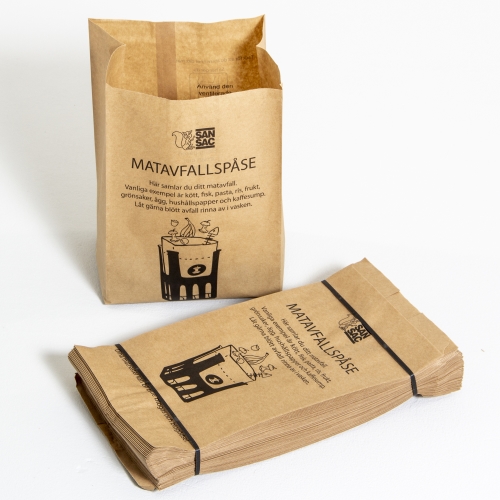 Matavfallspåse 1-blad – 9L 200/150x360mm komposterbar – 80 st