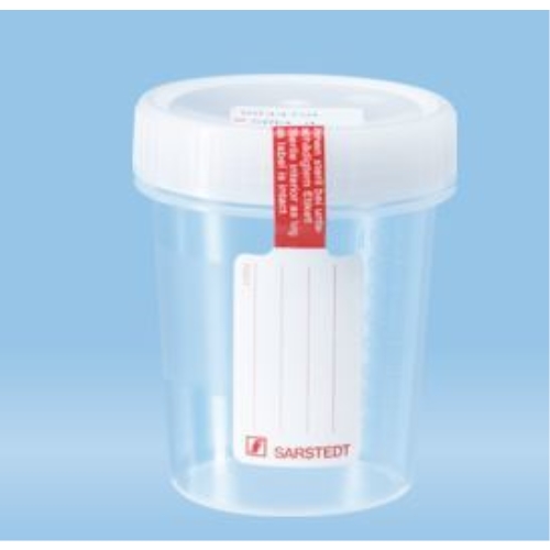 Burk plast med skruvlock – 100ml PP transparent steril – 5 st