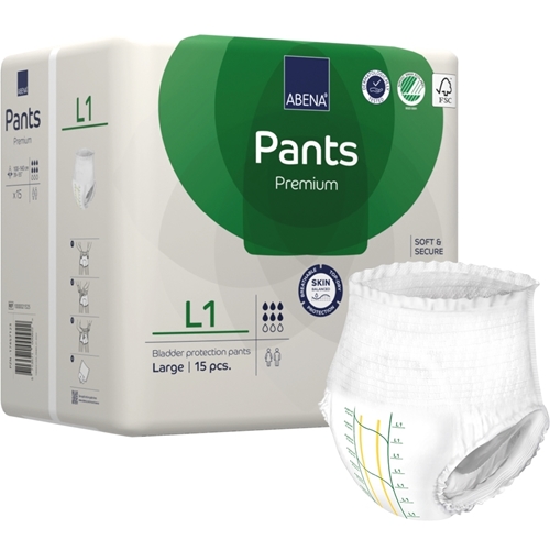 Inkontinensskydd allt-i-ett byxa – ABENA Pants Premium L1 – 90 st