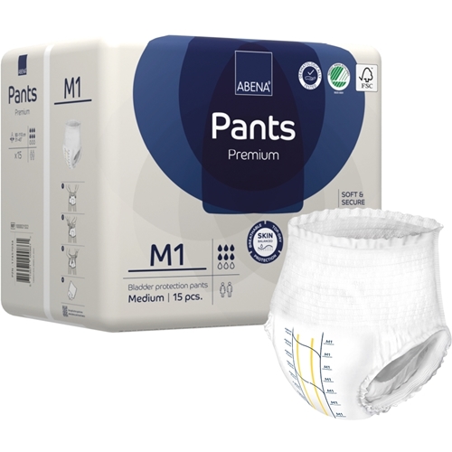 Inkontinensskydd allt-i-ett byxa – ABENA Pants Premium M1 – 90 st