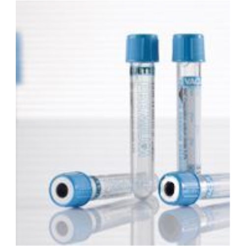 Vakuumrör VACUETTE pappersetikett – 5/2ml Na-Citrat 3,2% blå – 50 st