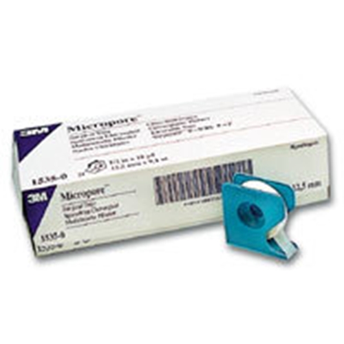 Häfta papper Micropore – 5cmx9,1m vit hållare – 6 st