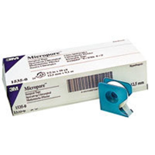 Häfta papper Micropore – 1,2cmx9,1m vit hållare – 24 st