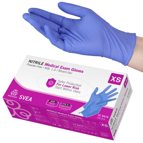 Handske us nitril evercare pf – XS SVEA AQL 1,0 – 150 st