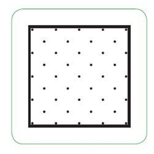 Op duk nonwoven med röntgentråd 5p – 40x40cm blå Barrier – 360 st