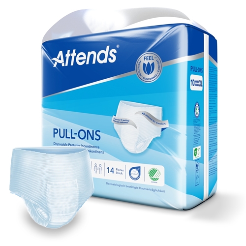 Inko skydd allt-i-ett byxa – Attends Pull-Ons 10 XL – 56 st