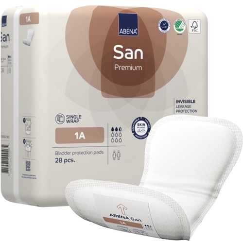 Inkontinensskydd för fixering i byxa – ABENA San Premium 1A – 336 st