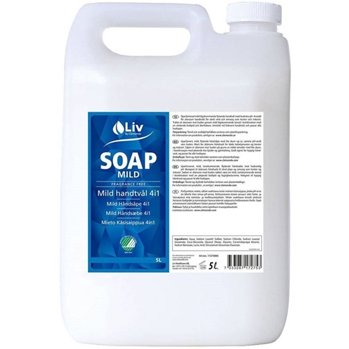 Mild handtvål 4i1 Liv – 5000ml oparfymerad – 2 st