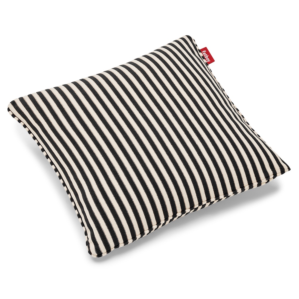 Kissen Square Pillow "Terry", Black/ Creme