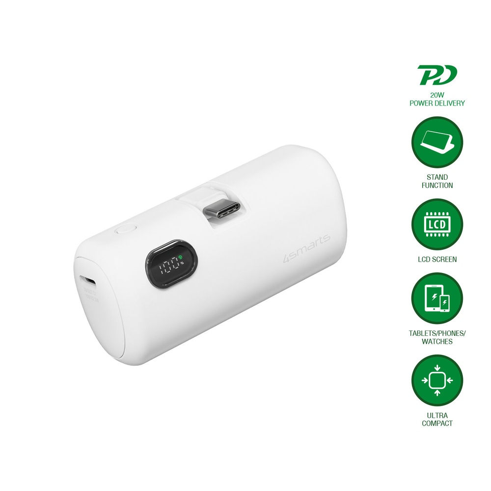 Powerbank "PicoFold 5000mAh 22.5W", weiß