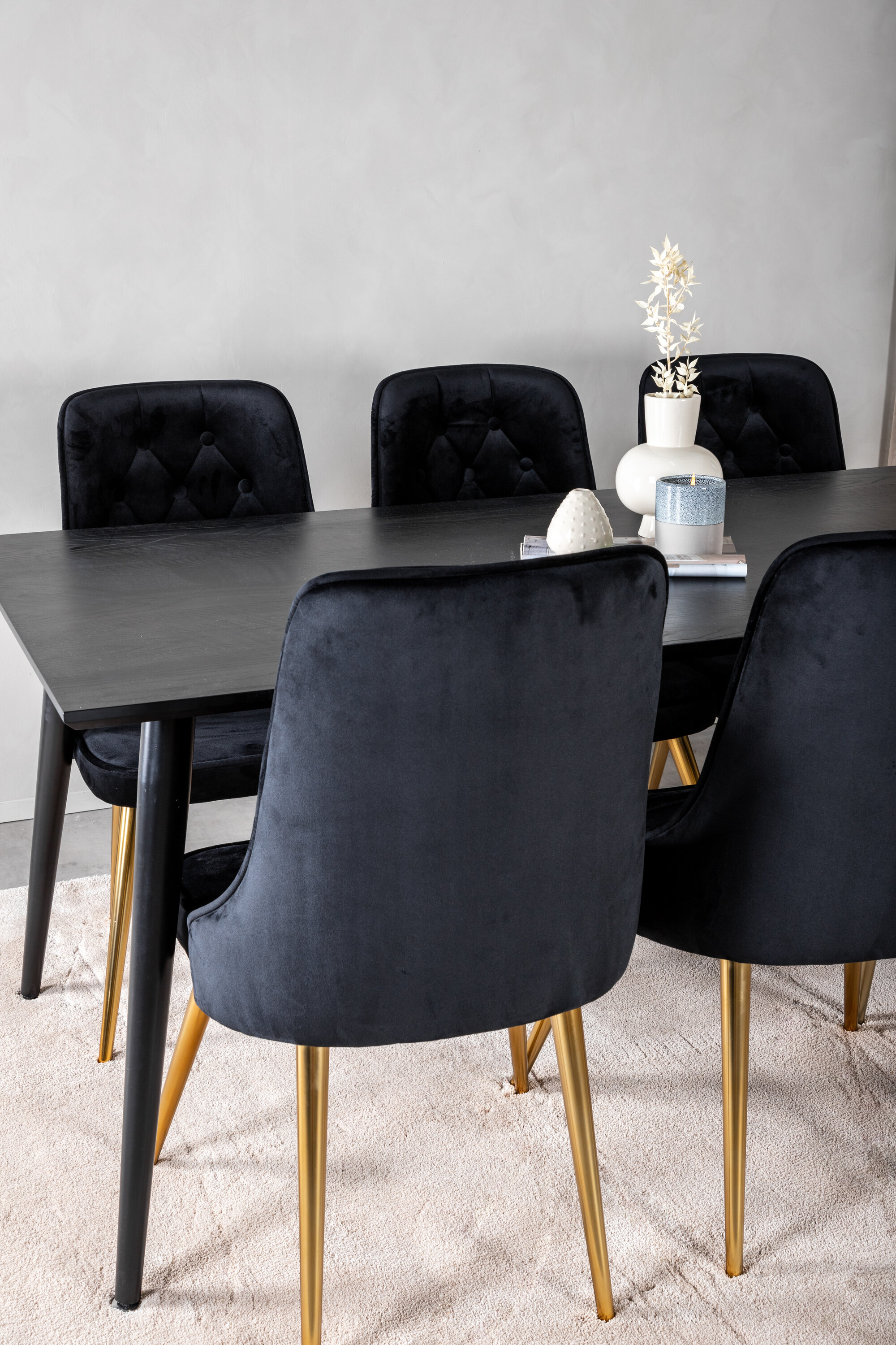 deLOHN Dipp, Velvet Deluxe Téglalap alakú étkezőgarnitúra