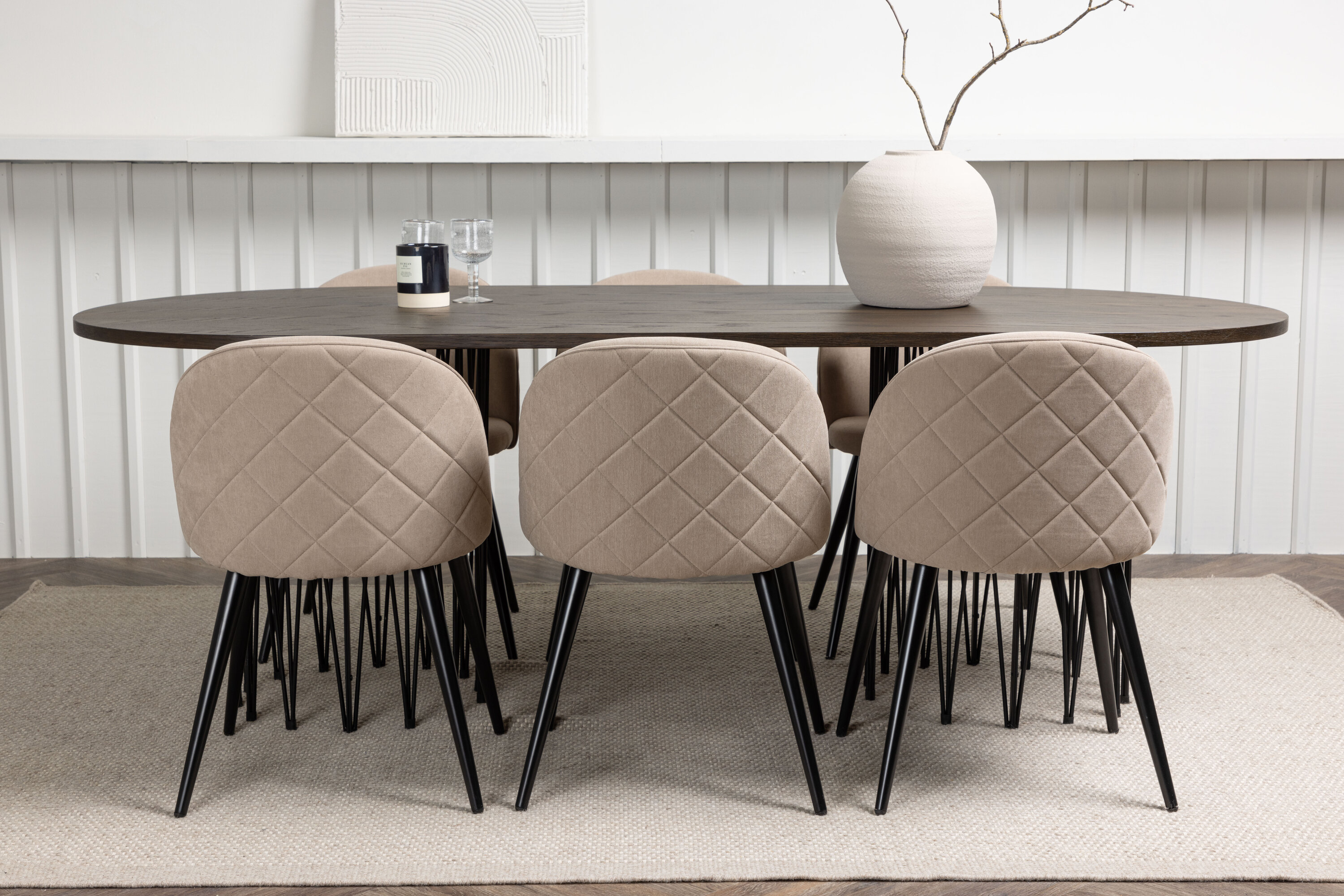 deLOHN Stone oval, Velvet Téglalap alakú étkezőgarnitúra