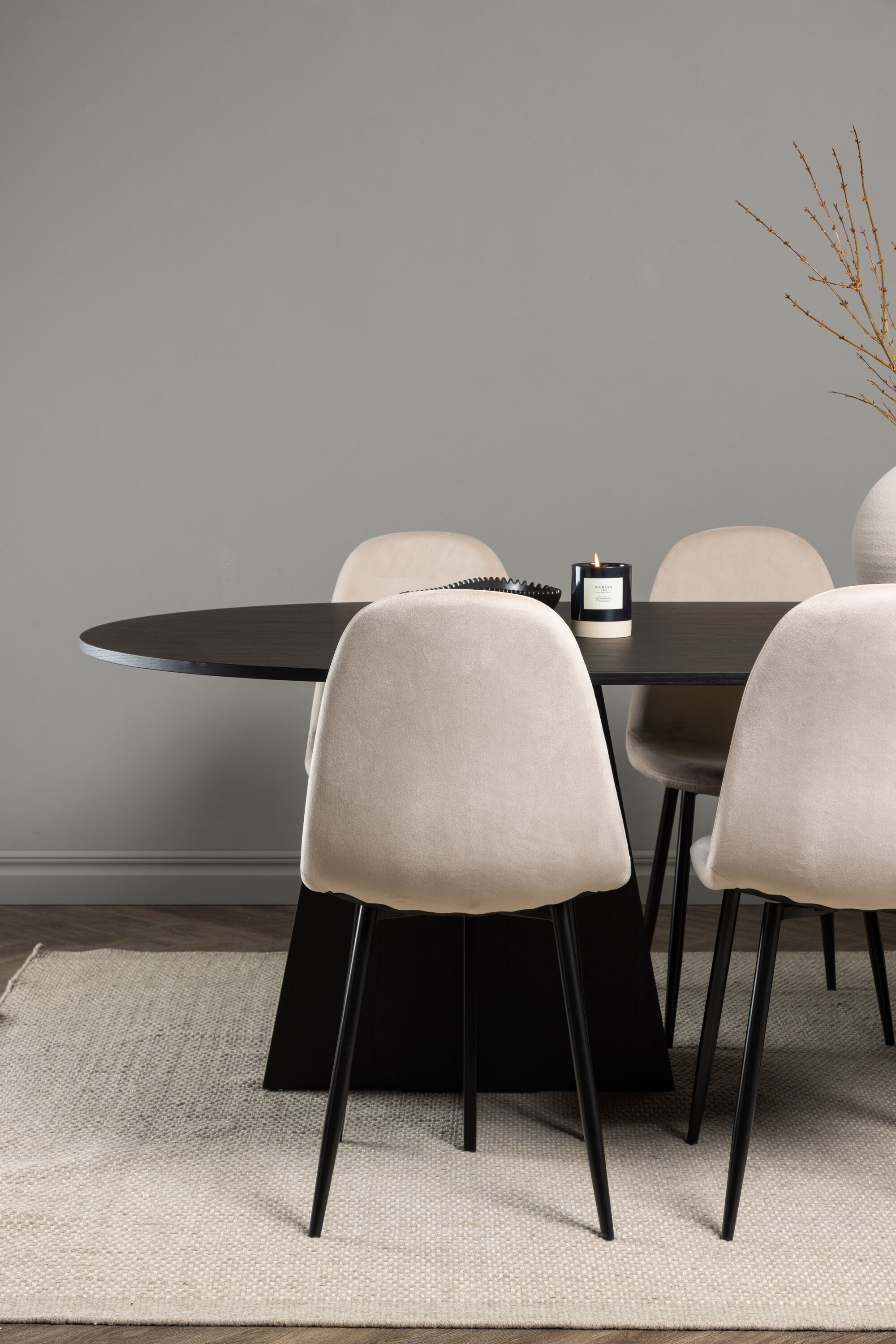 deLOHN Bootcut Oval, Polar Téglalap alakú étkezőgarnitúra