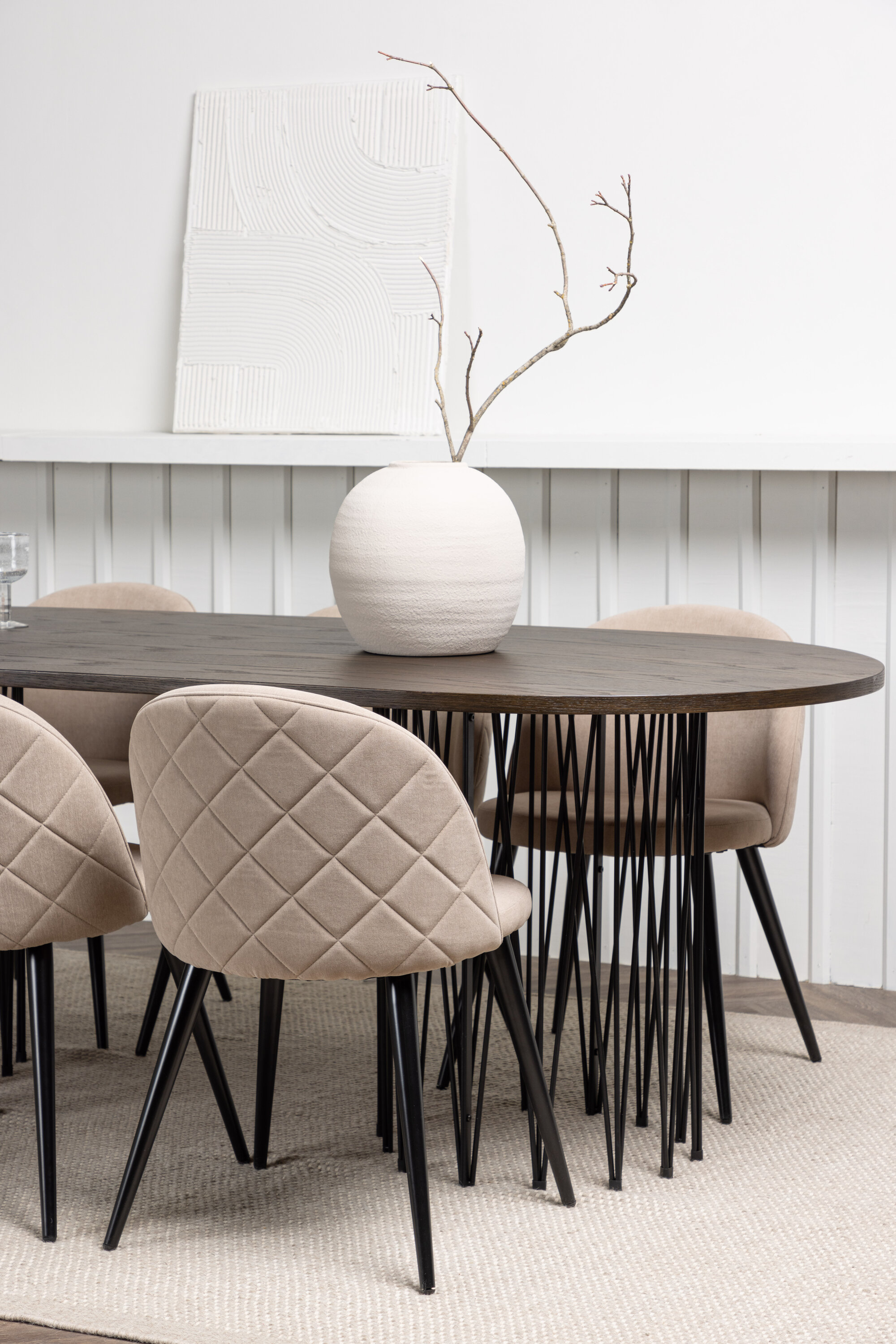 deLOHN Stone oval, Velvet Téglalap alakú étkezőgarnitúra