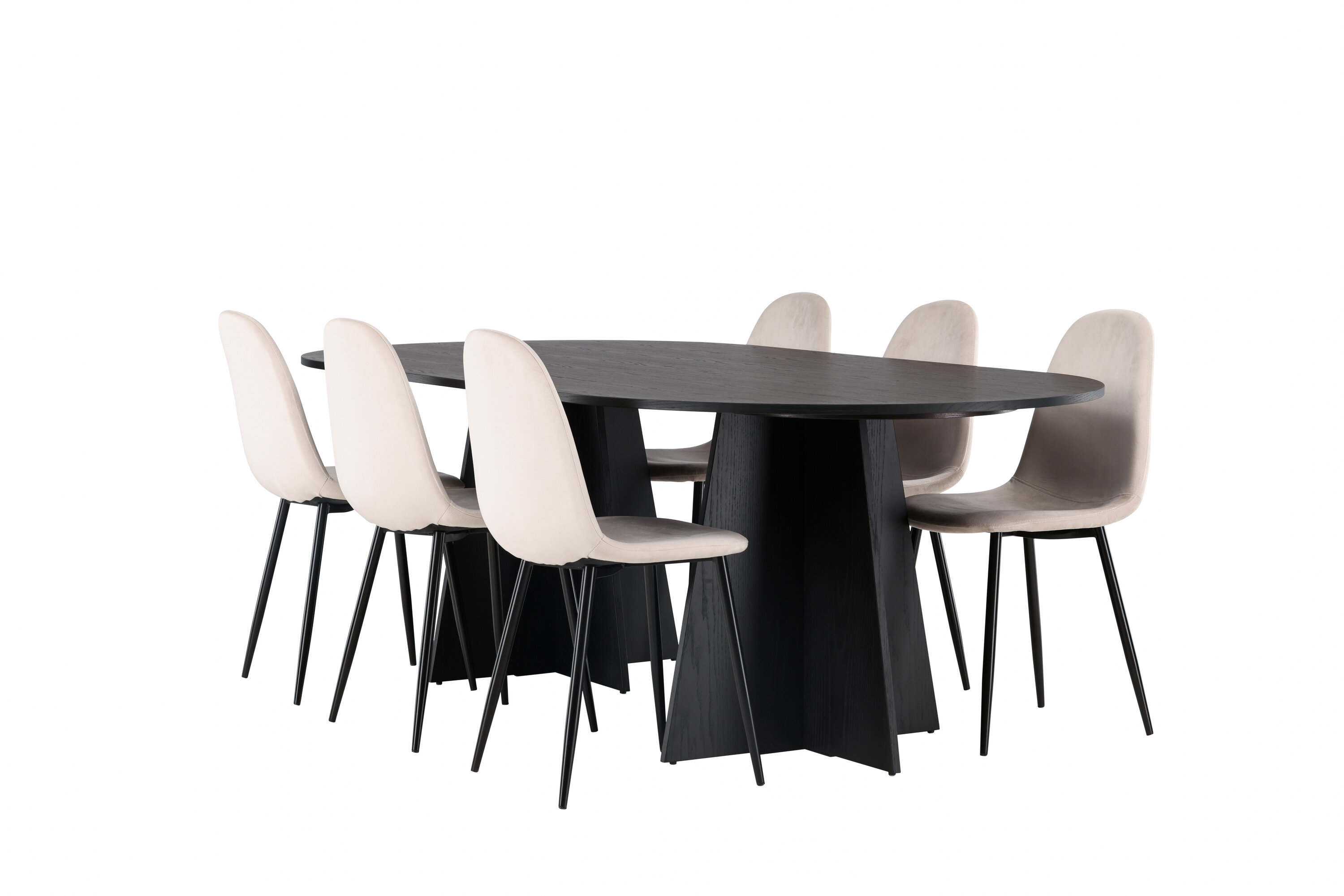 deLOHN Bootcut Oval, Polar Téglalap alakú étkezőgarnitúra