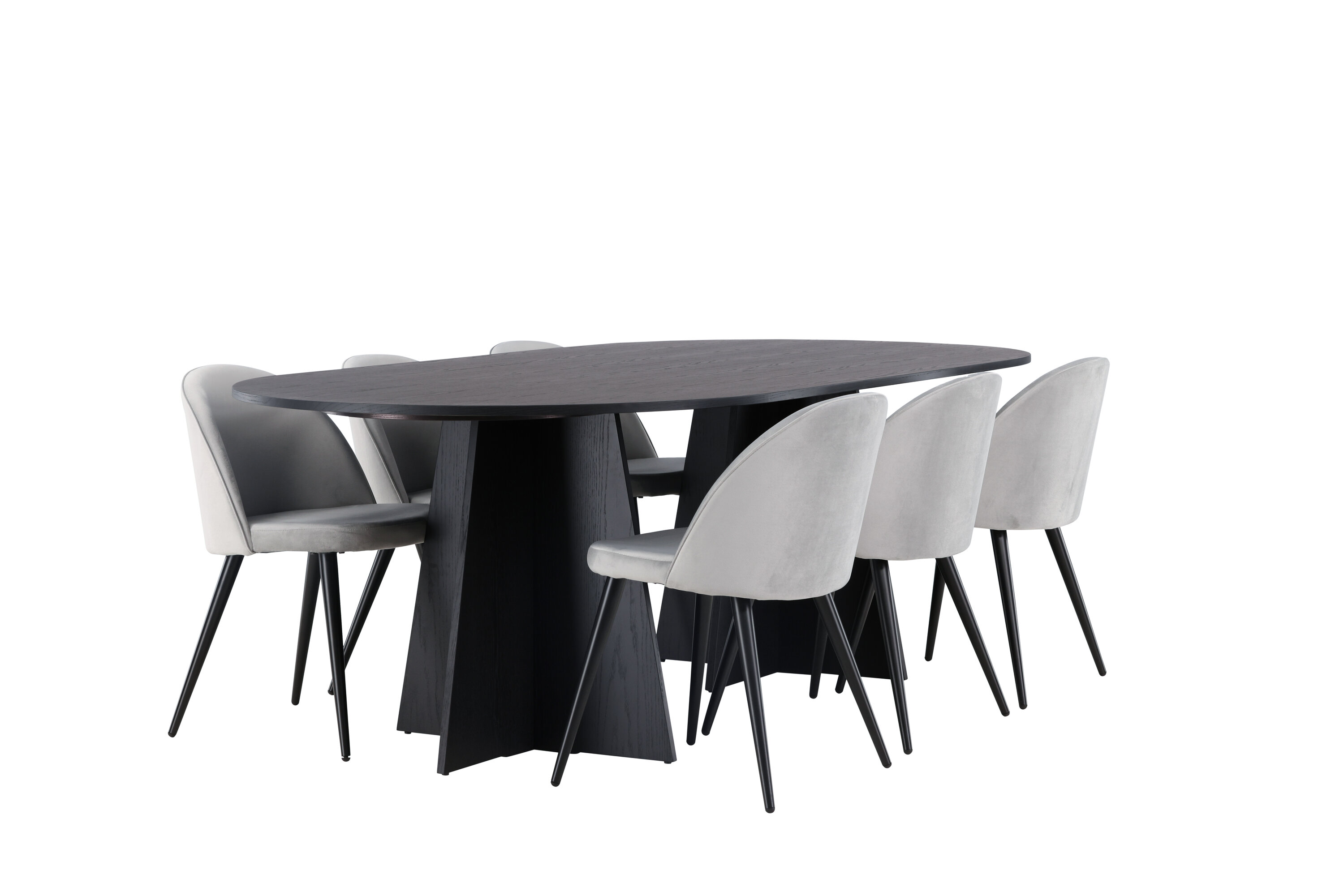 deLOHN Bootcut Oval, Velvet Téglalap alakú étkezőgarnitúra