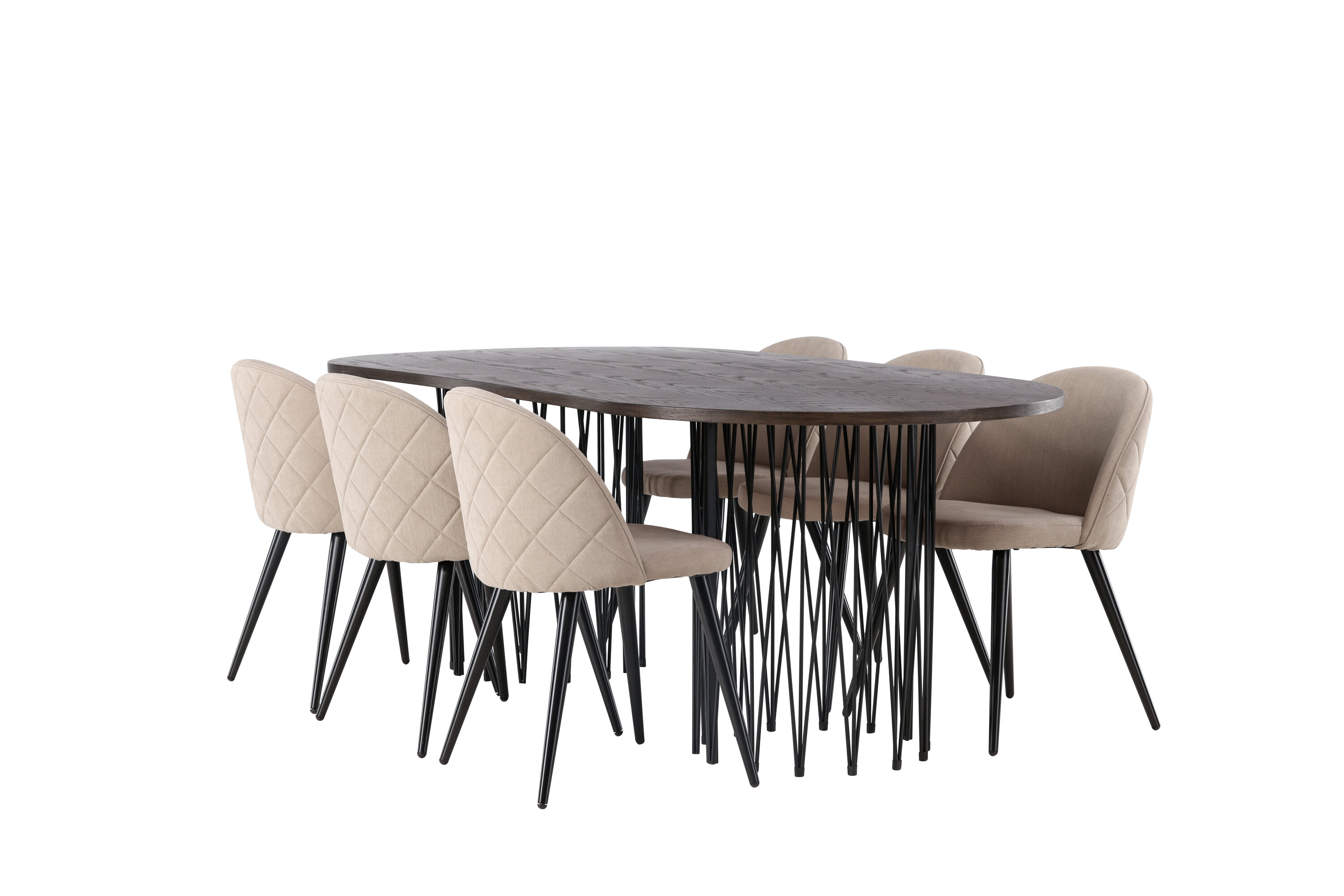 deLOHN Stone oval, Velvet Téglalap alakú étkezőgarnitúra