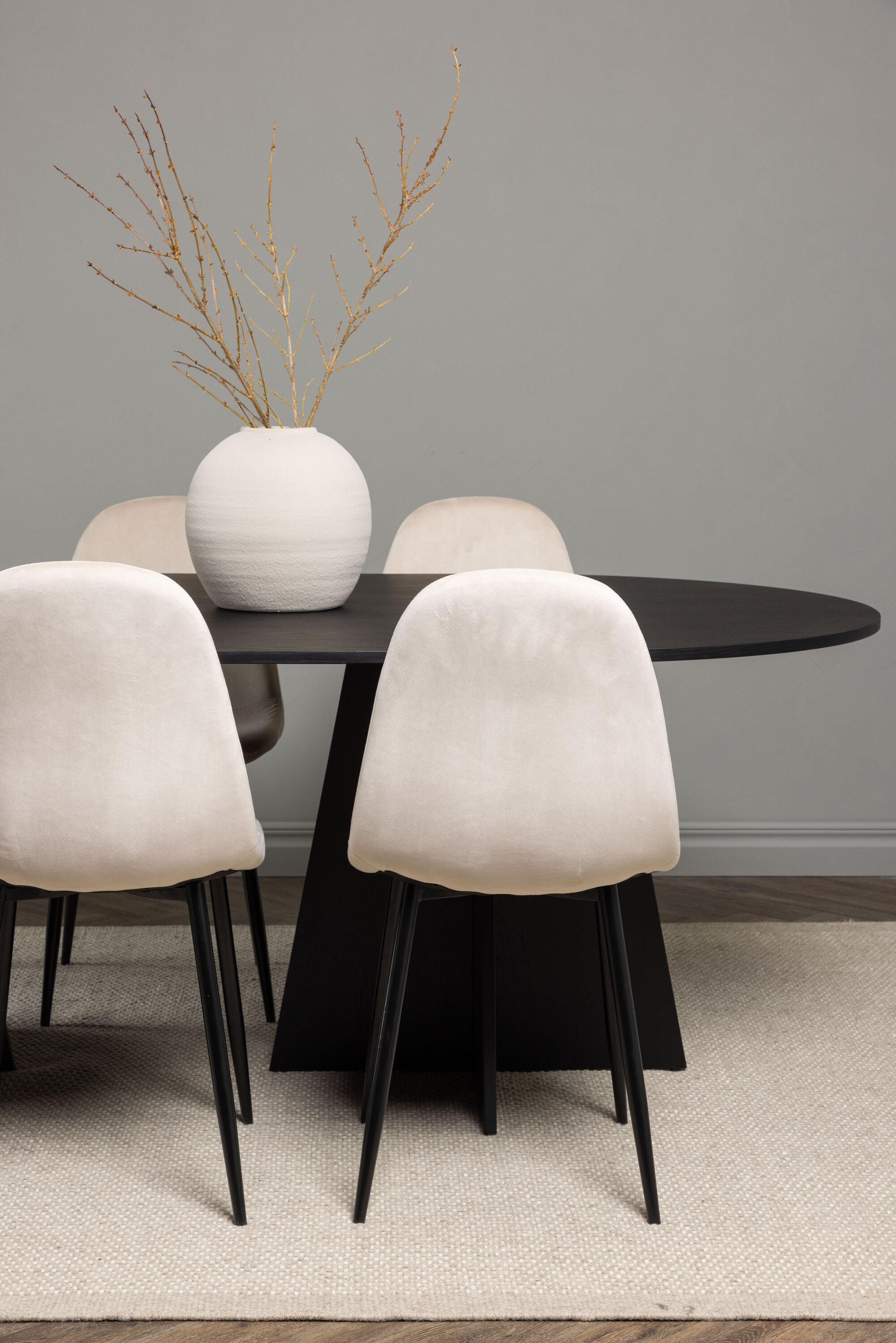 deLOHN Bootcut Oval, Polar Téglalap alakú étkezőgarnitúra