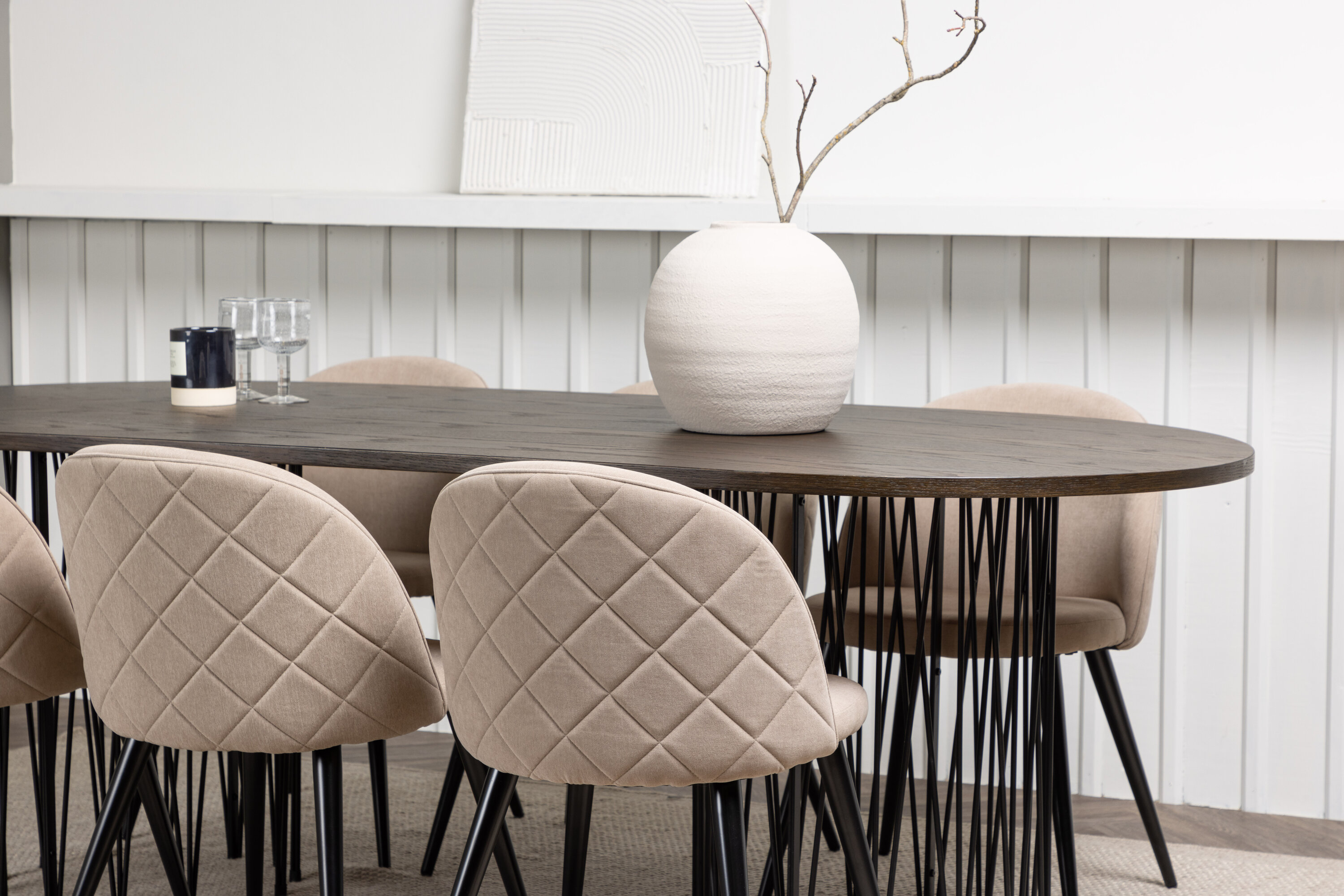 deLOHN Stone oval, Velvet Téglalap alakú étkezőgarnitúra