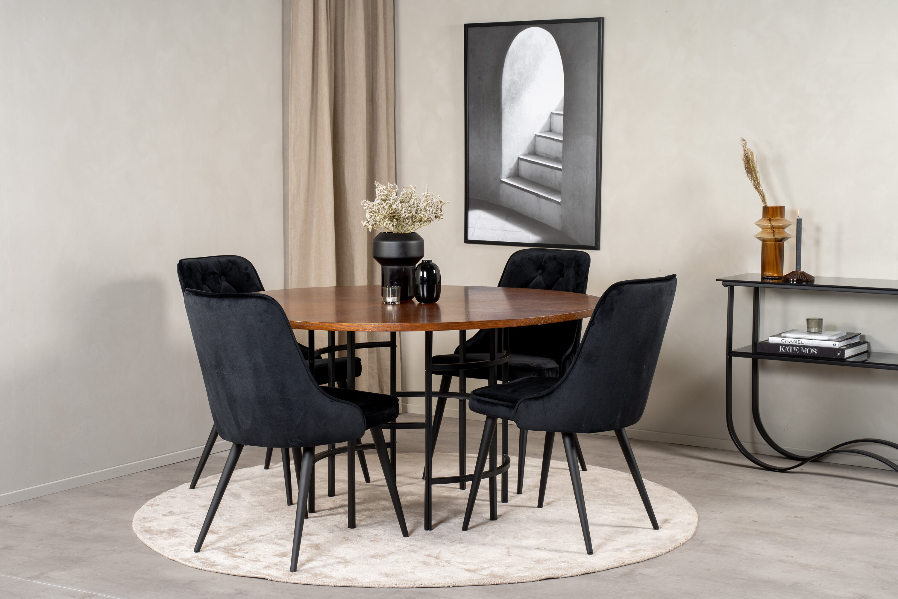 deLOHN Copenhagen, Velvet Deluxe Kör alakú étkezőgarnitúra deLOHN Copenhagen, Velvet Deluxe Kör alakú étkezőgarnitúra