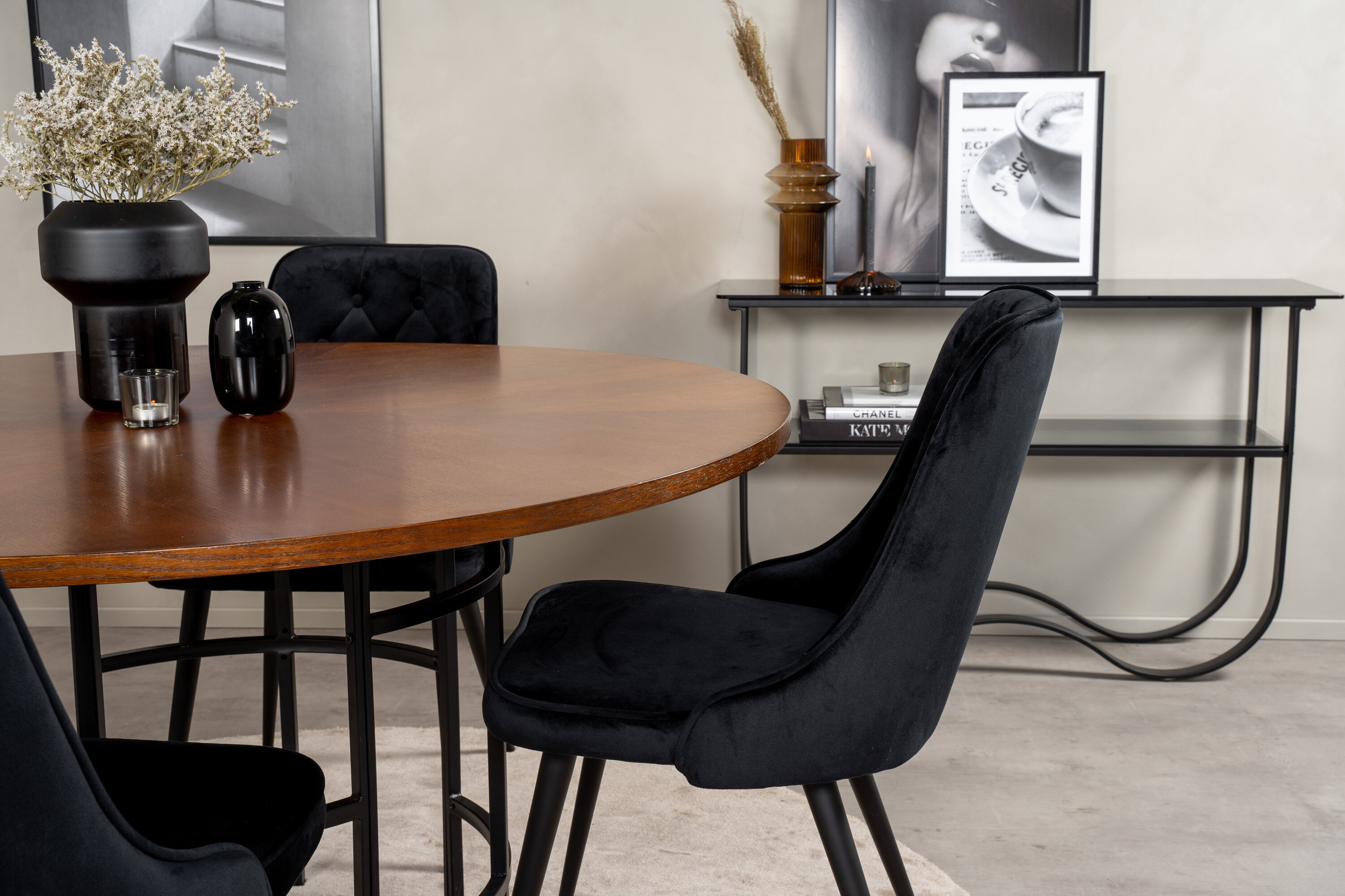deLOHN Copenhagen, Velvet Deluxe Kör alakú étkezőgarnitúra deLOHN Copenhagen, Velvet Deluxe Kör alakú étkezőgarnitúra