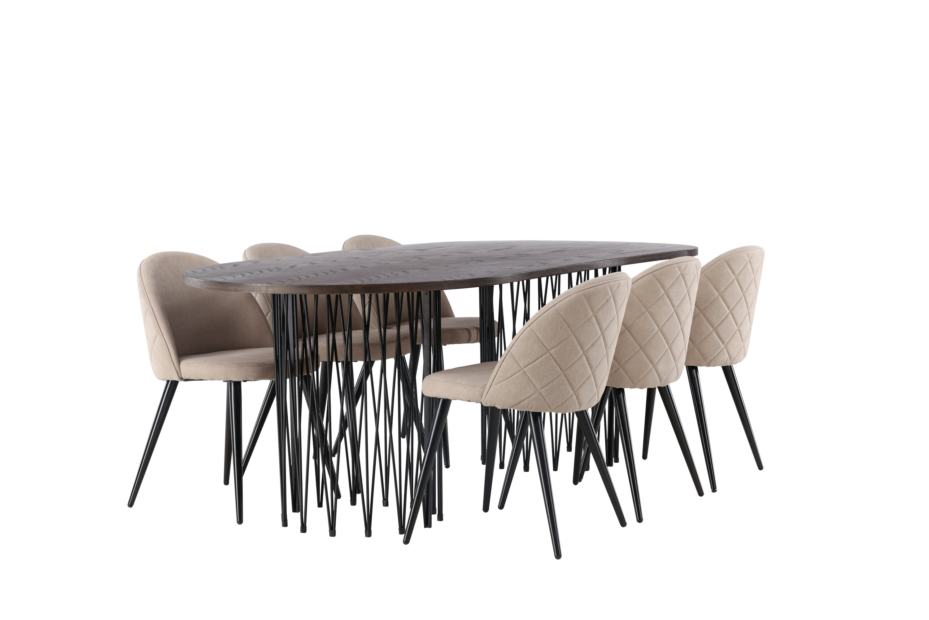 deLOHN Stone oval, Velvet Téglalap alakú étkezőgarnitúra