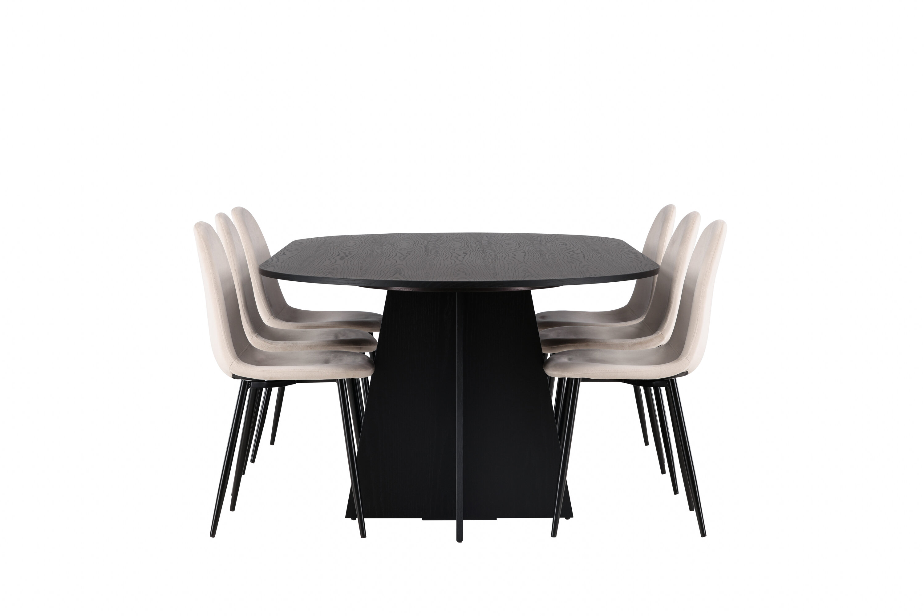 deLOHN Bootcut Oval, Polar Téglalap alakú étkezőgarnitúra