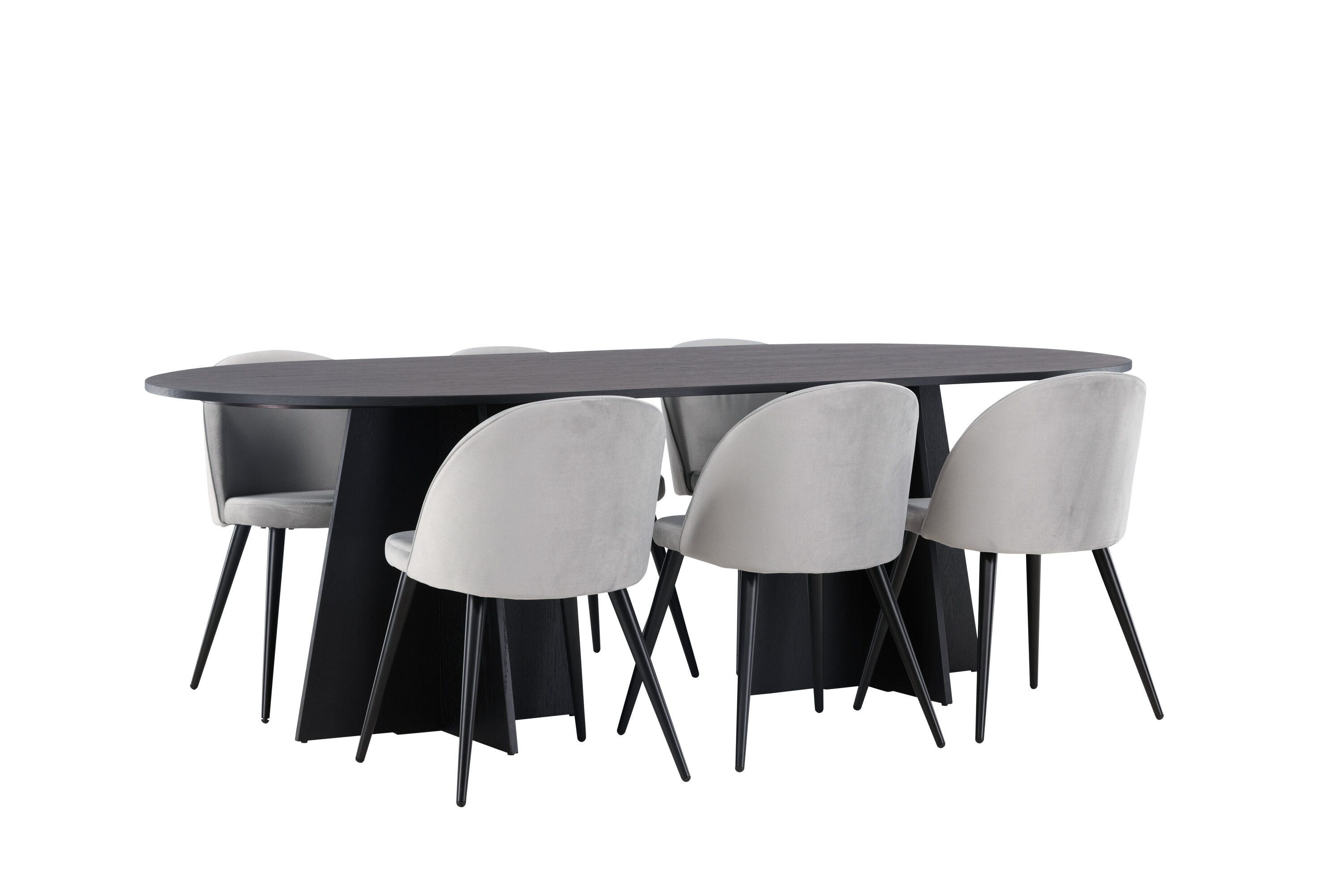 deLOHN Bootcut Oval, Velvet Téglalap alakú étkezőgarnitúra