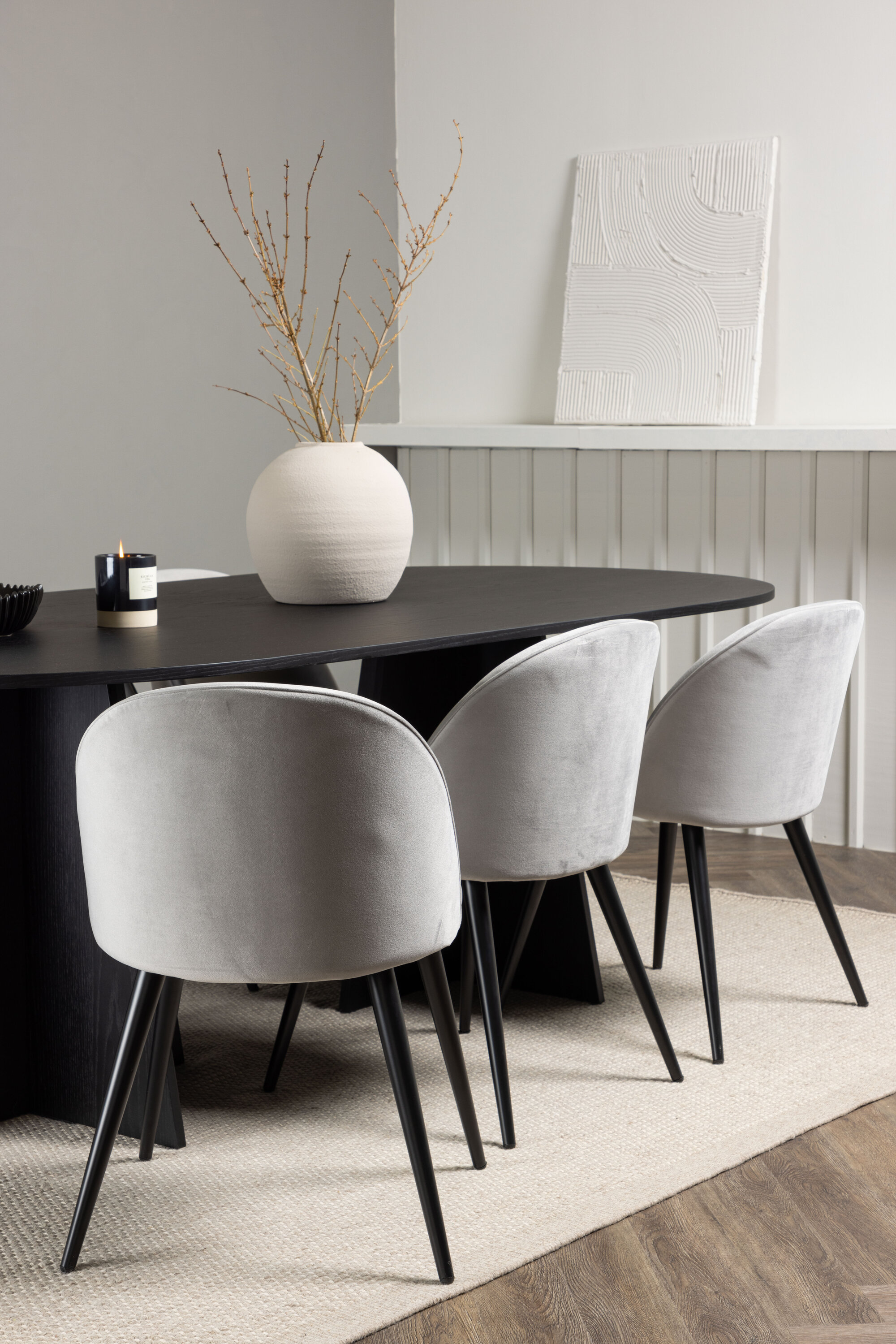 deLOHN Bootcut Oval, Velvet Téglalap alakú étkezőgarnitúra