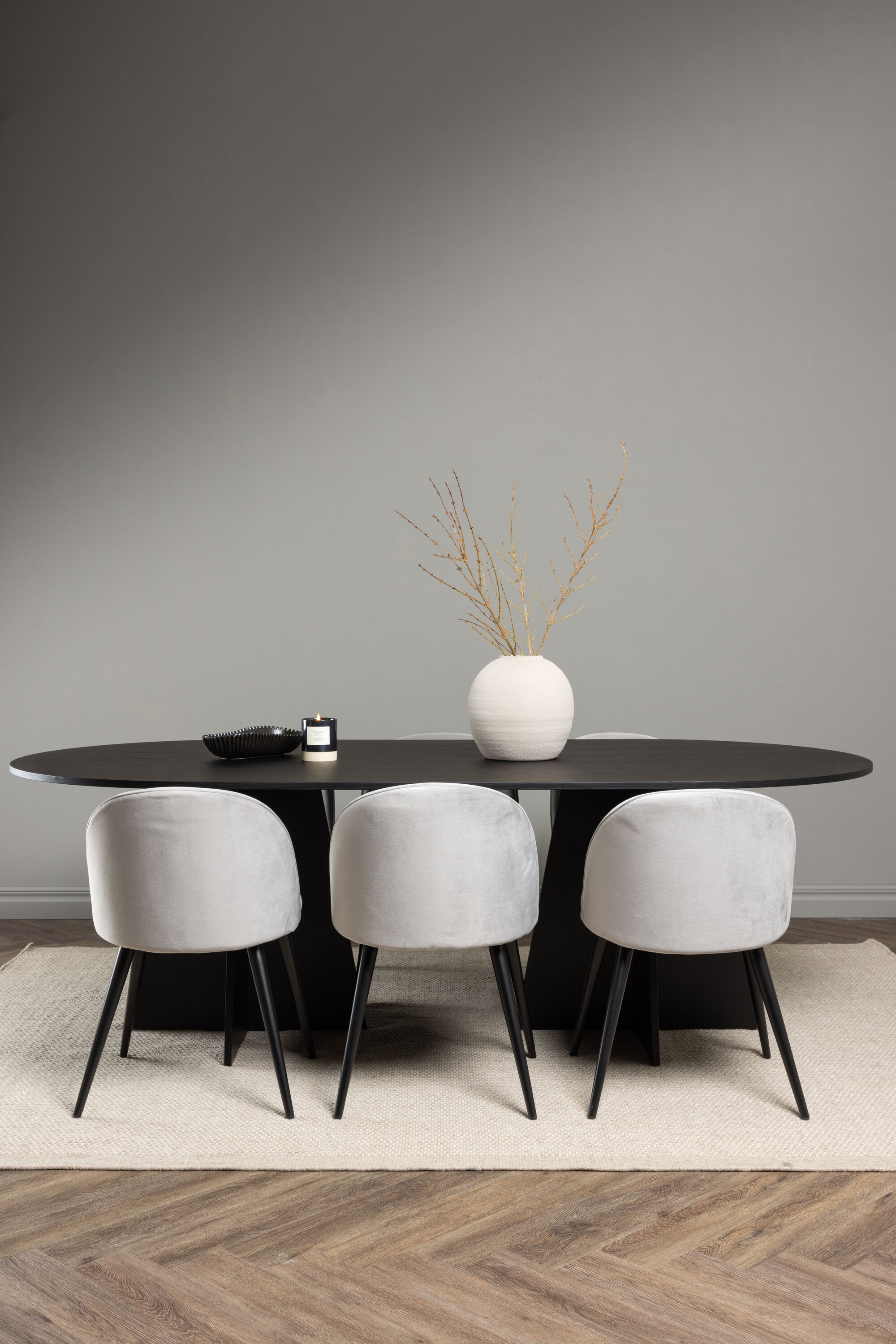 deLOHN Bootcut Oval, Velvet Téglalap alakú étkezőgarnitúra