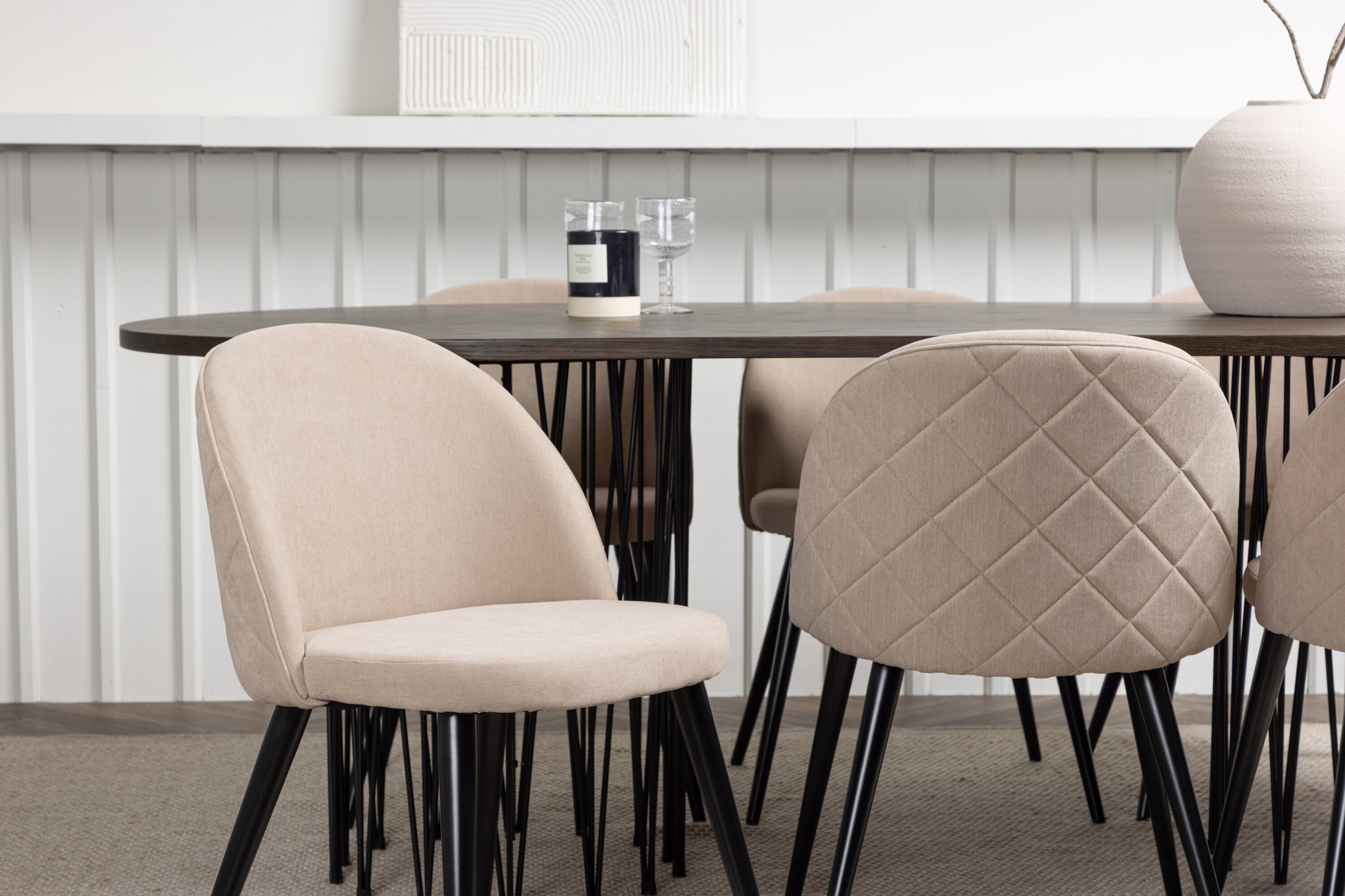 deLOHN Stone oval, Velvet Téglalap alakú étkezőgarnitúra