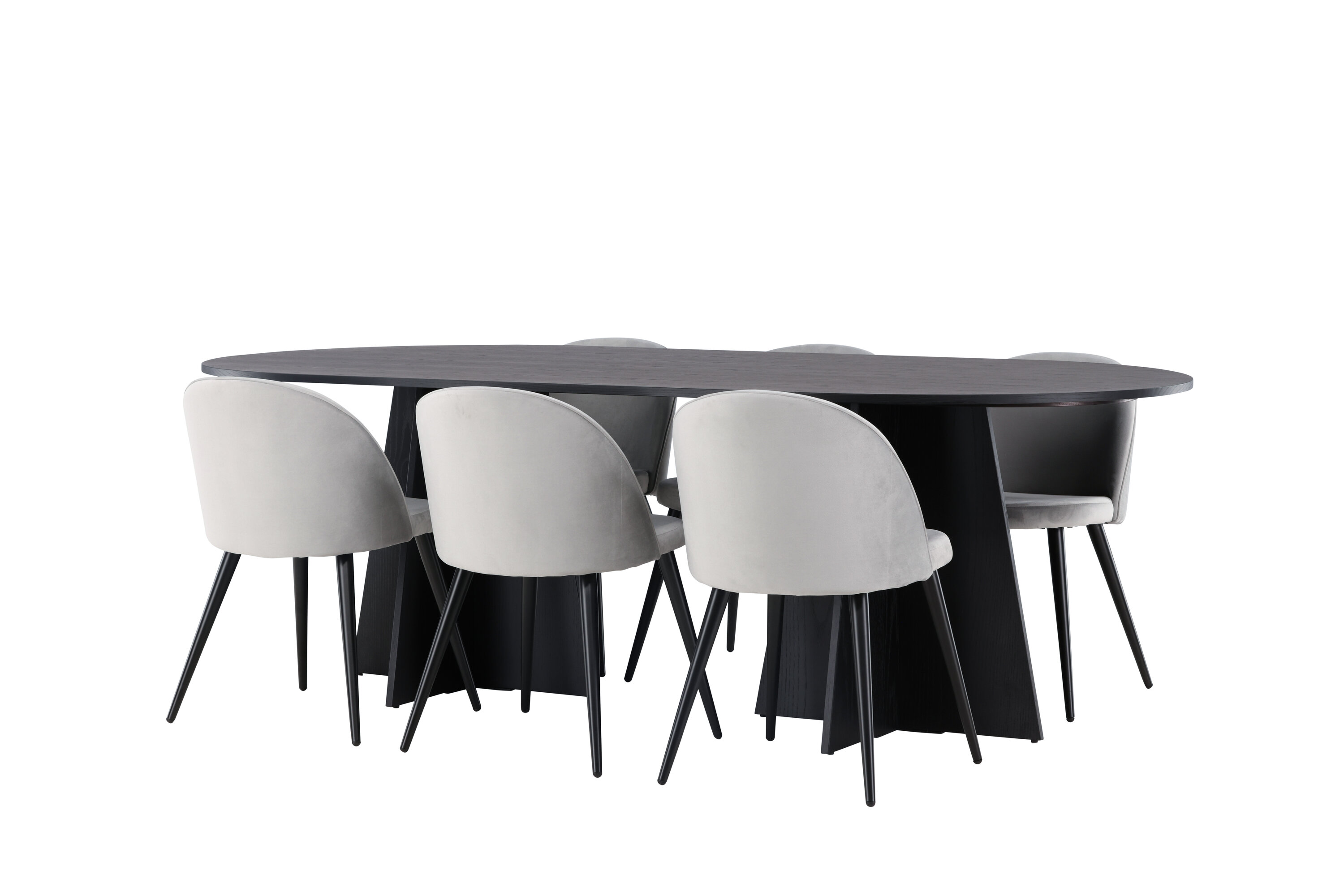 deLOHN Bootcut Oval, Velvet Téglalap alakú étkezőgarnitúra