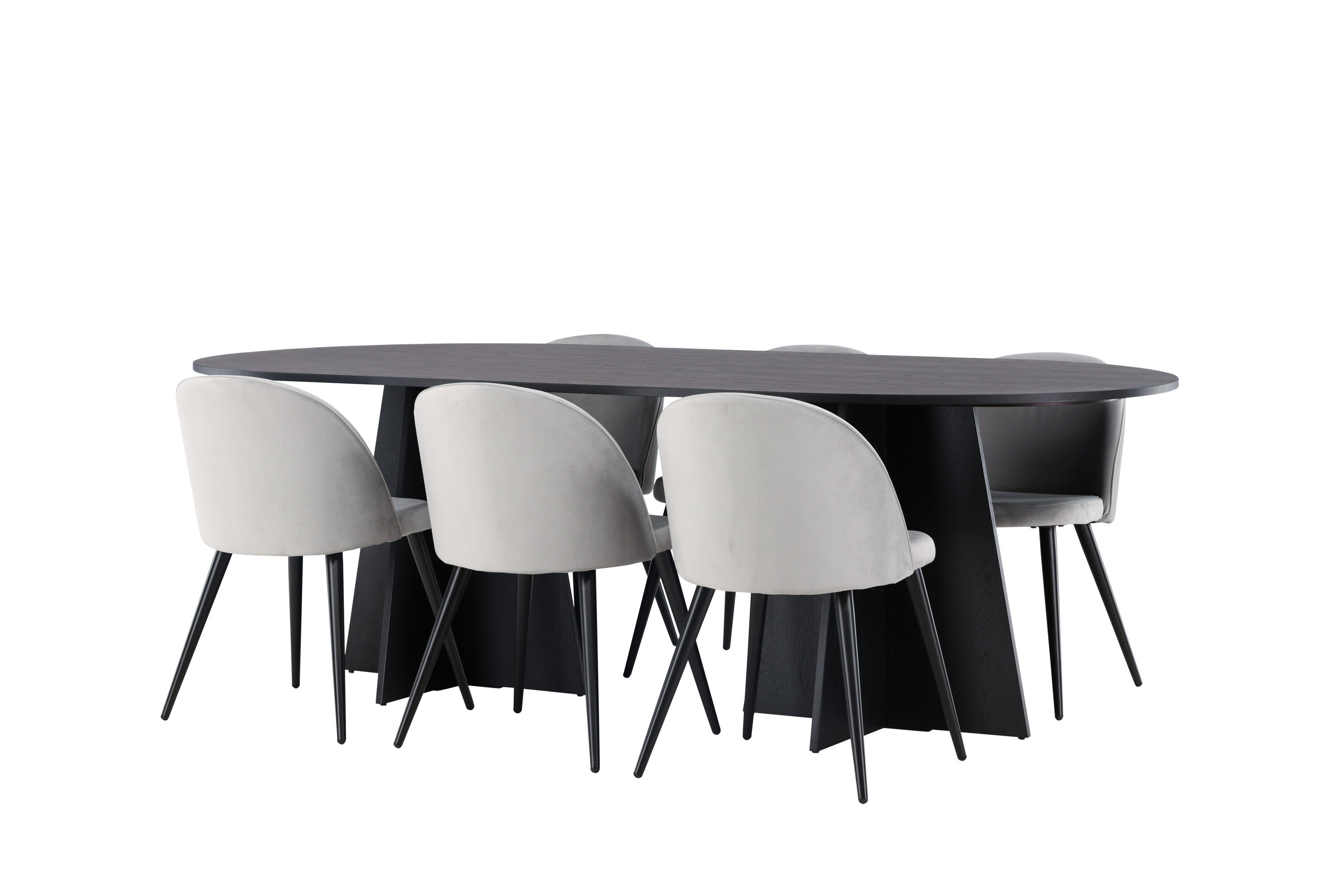 deLOHN Bootcut Oval, Velvet Téglalap alakú étkezőgarnitúra