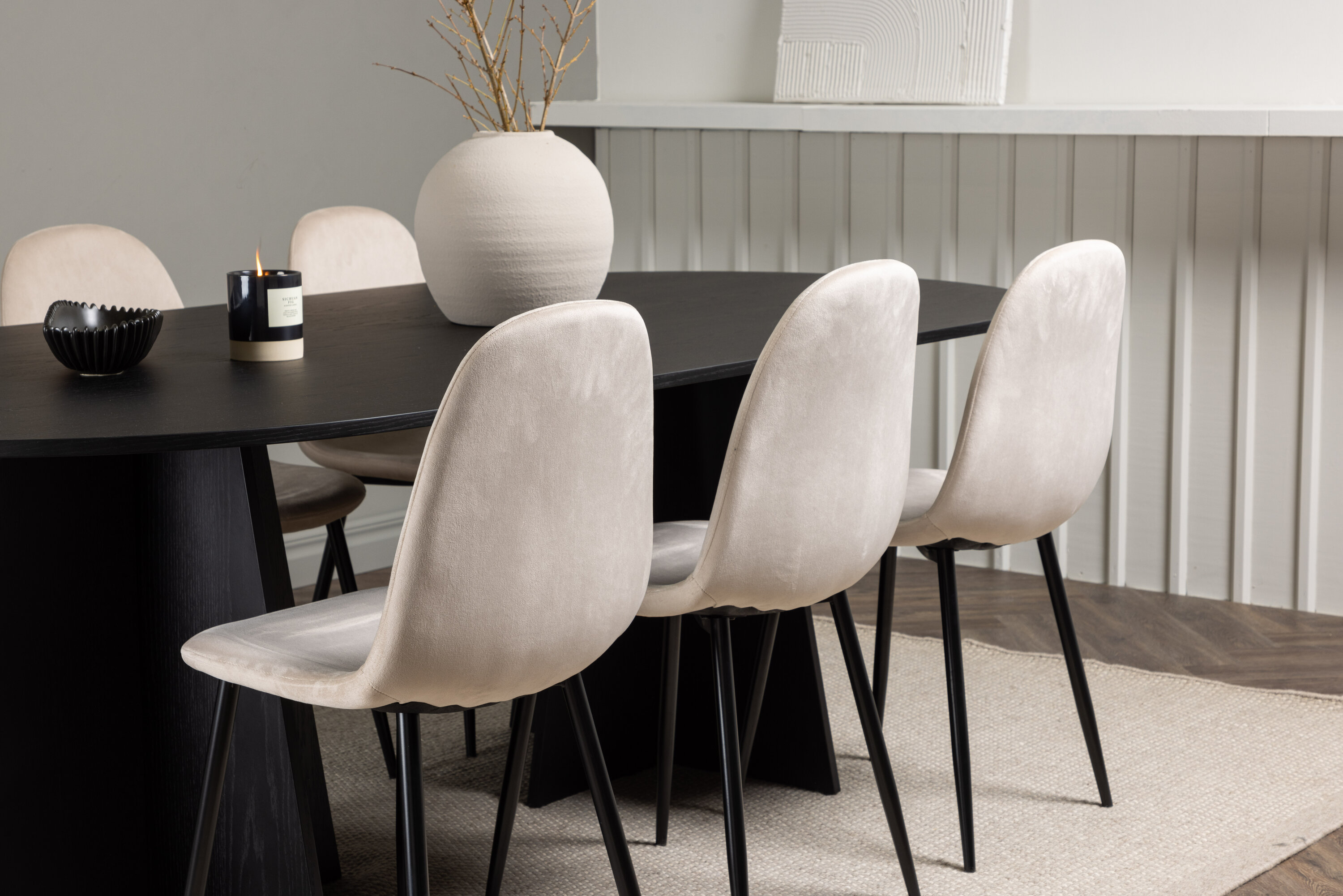 deLOHN Bootcut Oval, Polar Téglalap alakú étkezőgarnitúra