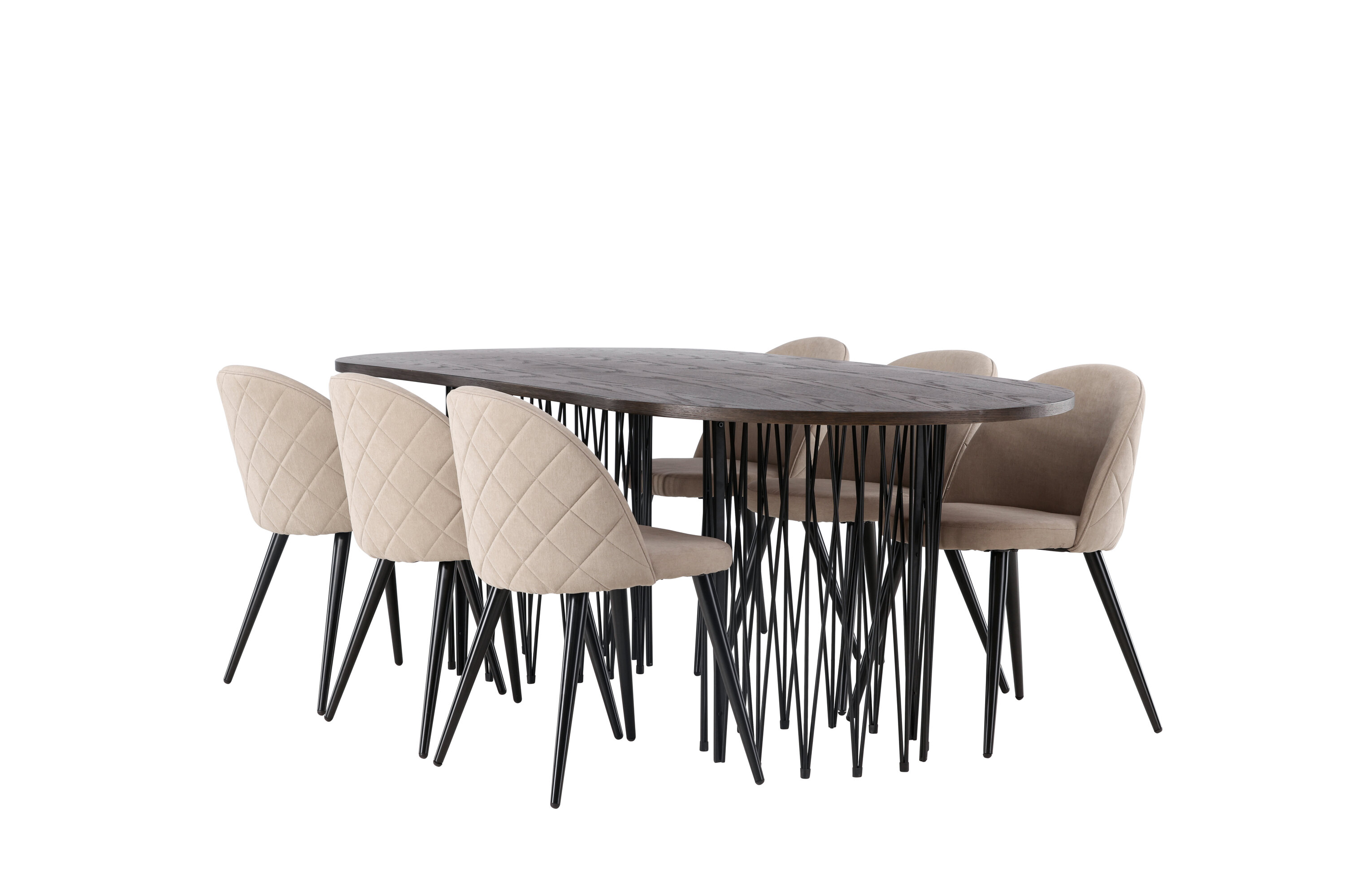 deLOHN Stone oval, Velvet Téglalap alakú étkezőgarnitúra