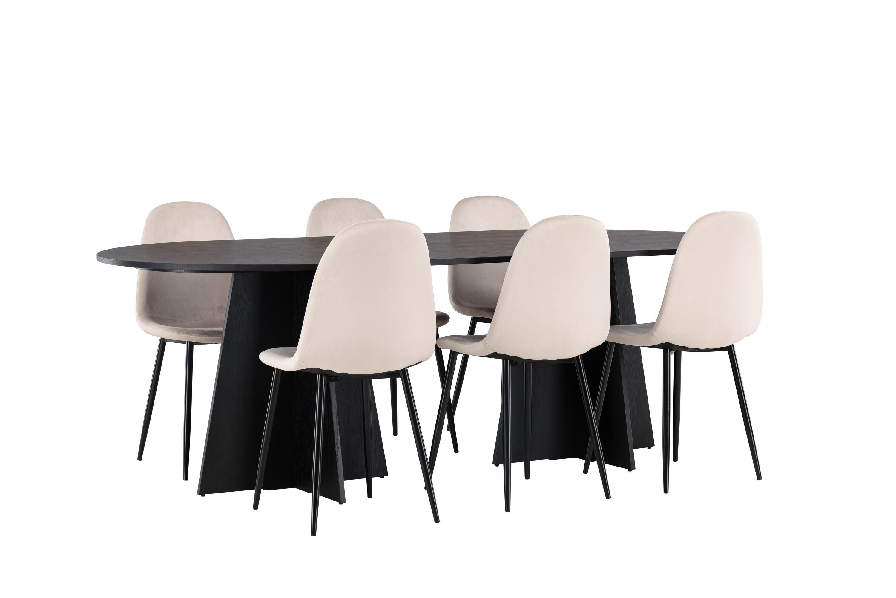 deLOHN Bootcut Oval, Polar Téglalap alakú étkezőgarnitúra