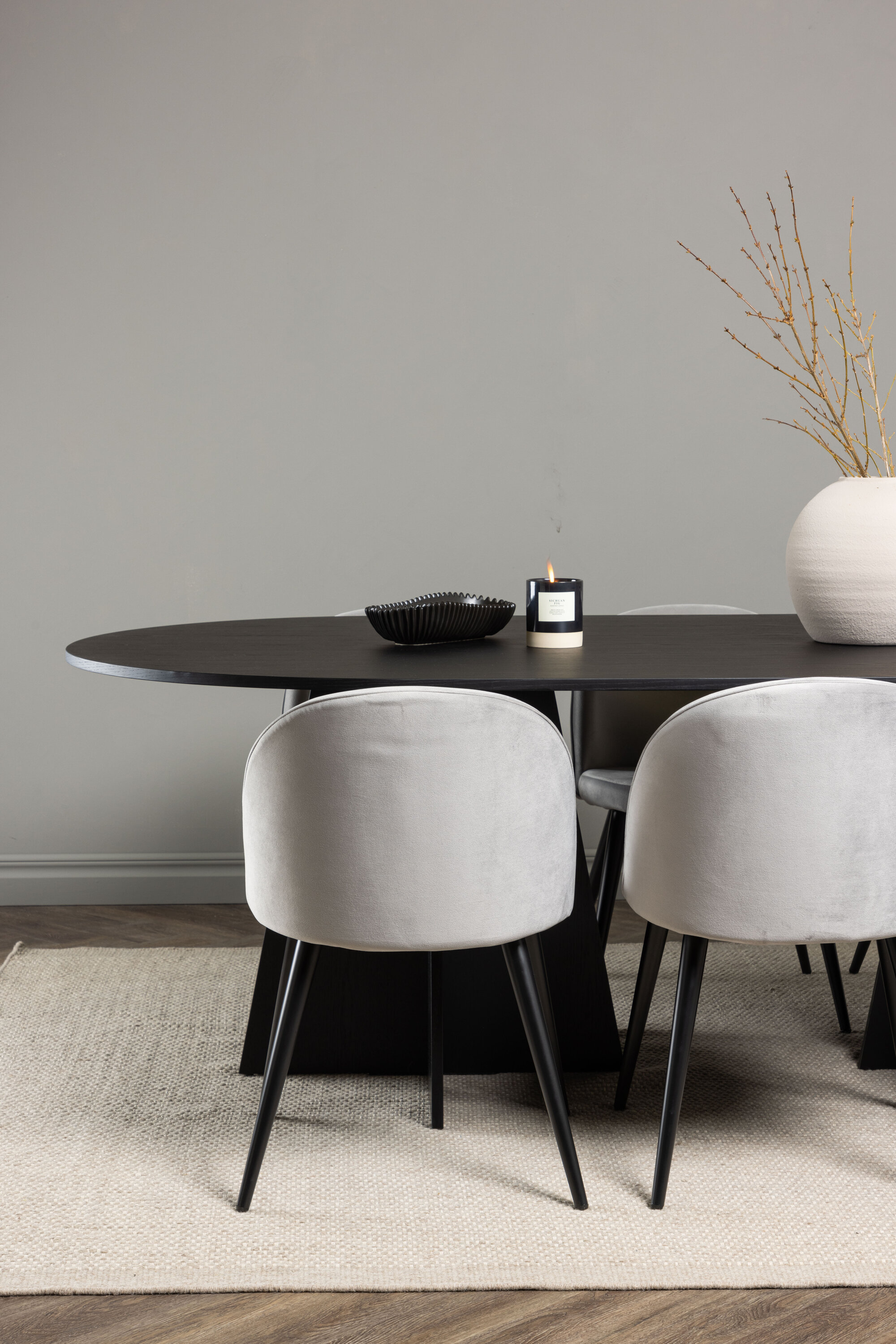 deLOHN Bootcut Oval, Velvet Téglalap alakú étkezőgarnitúra