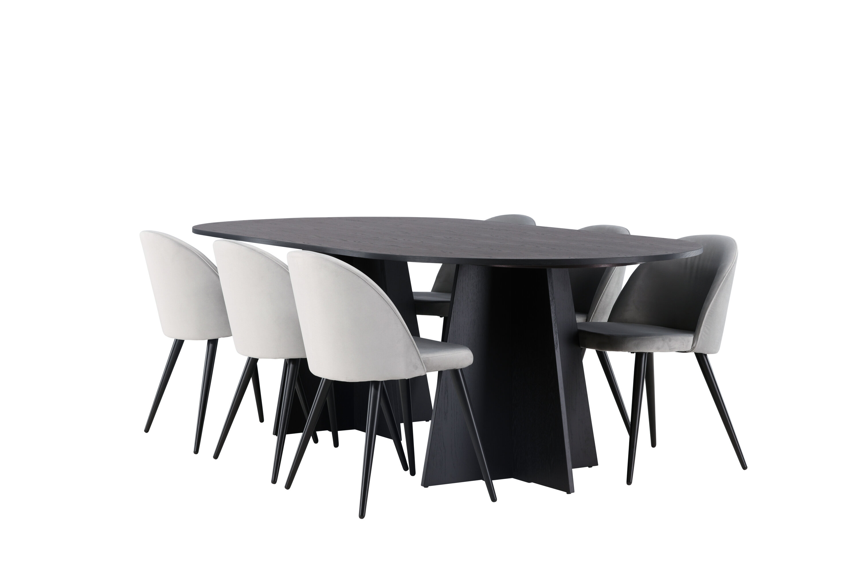 deLOHN Bootcut Oval, Velvet Téglalap alakú étkezőgarnitúra