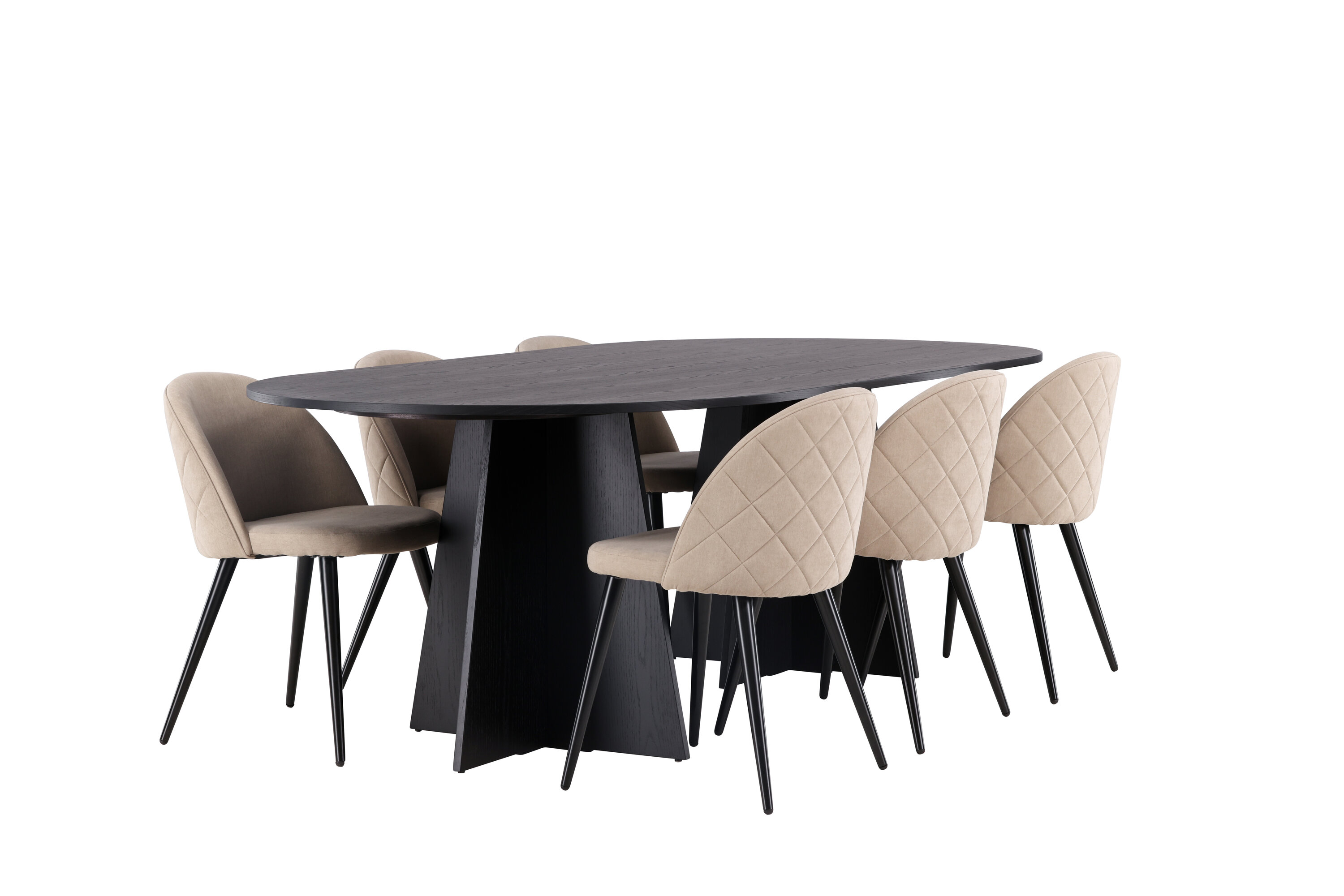 deLOHN Bootcut Oval, Velvet Téglalap alakú étkezőgarnitúra