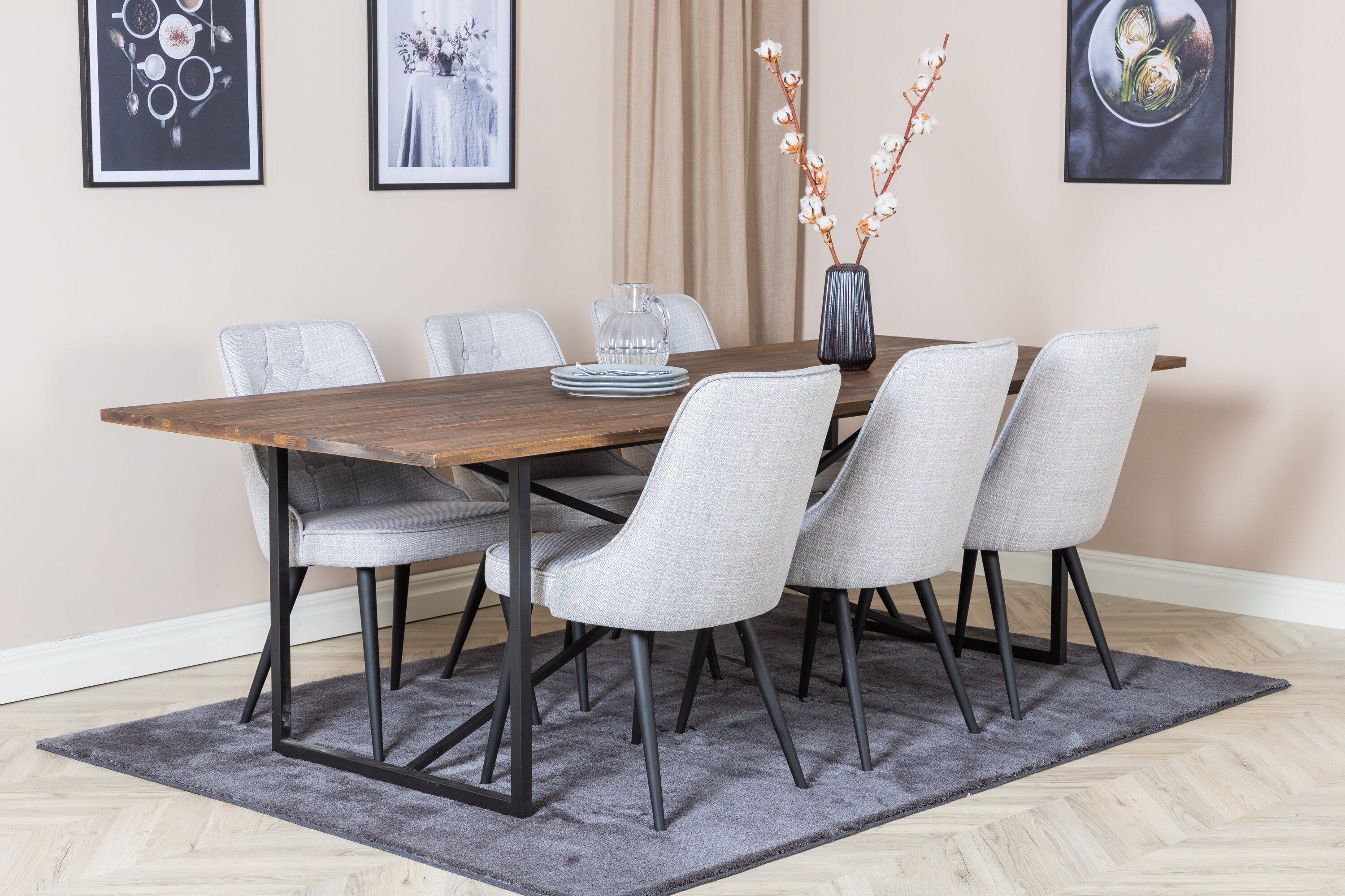 deLOHN Padang,Velvet Deluxe Téglalap alakú étkezőgarnitúra