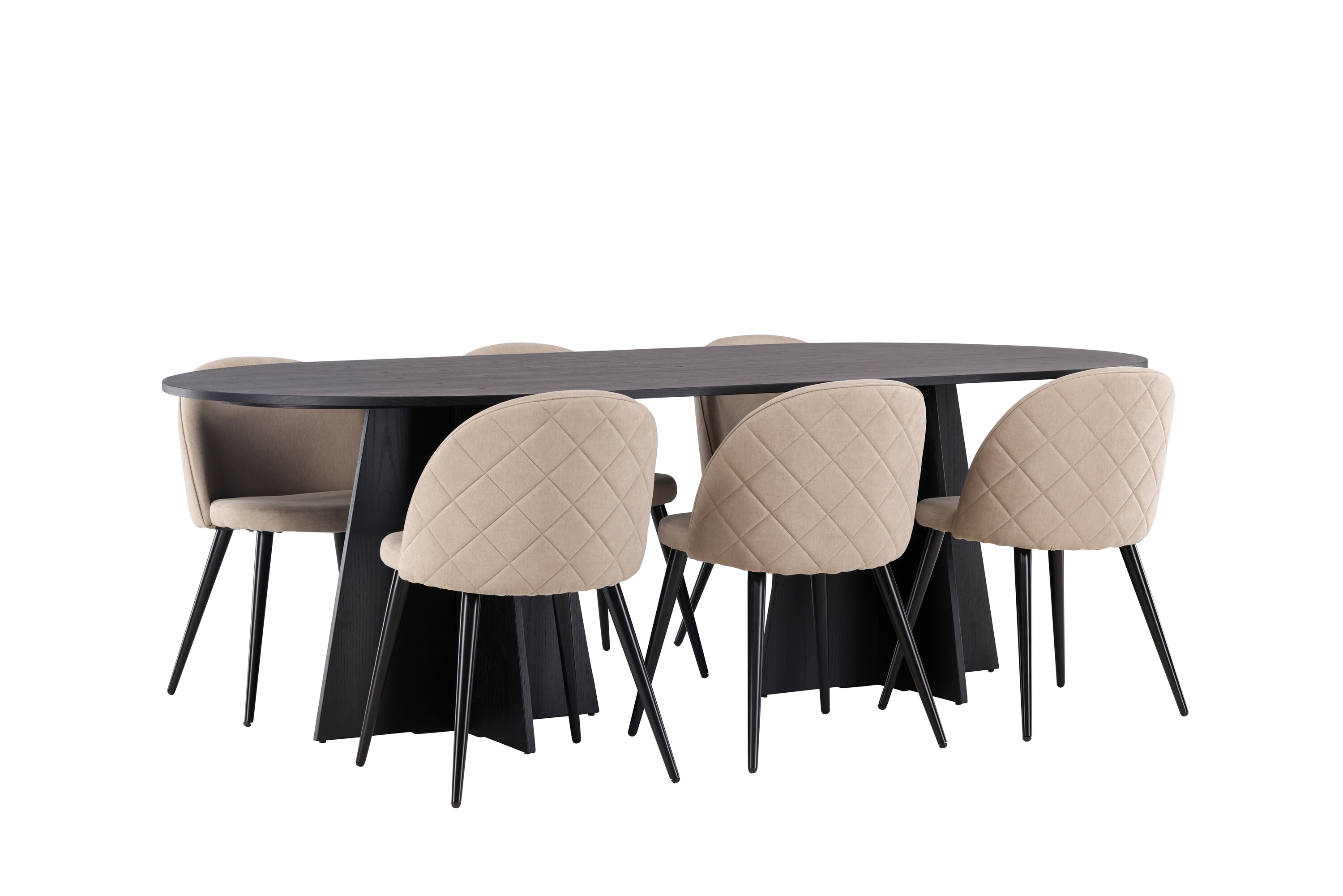 deLOHN Bootcut Oval, Velvet Téglalap alakú étkezőgarnitúra