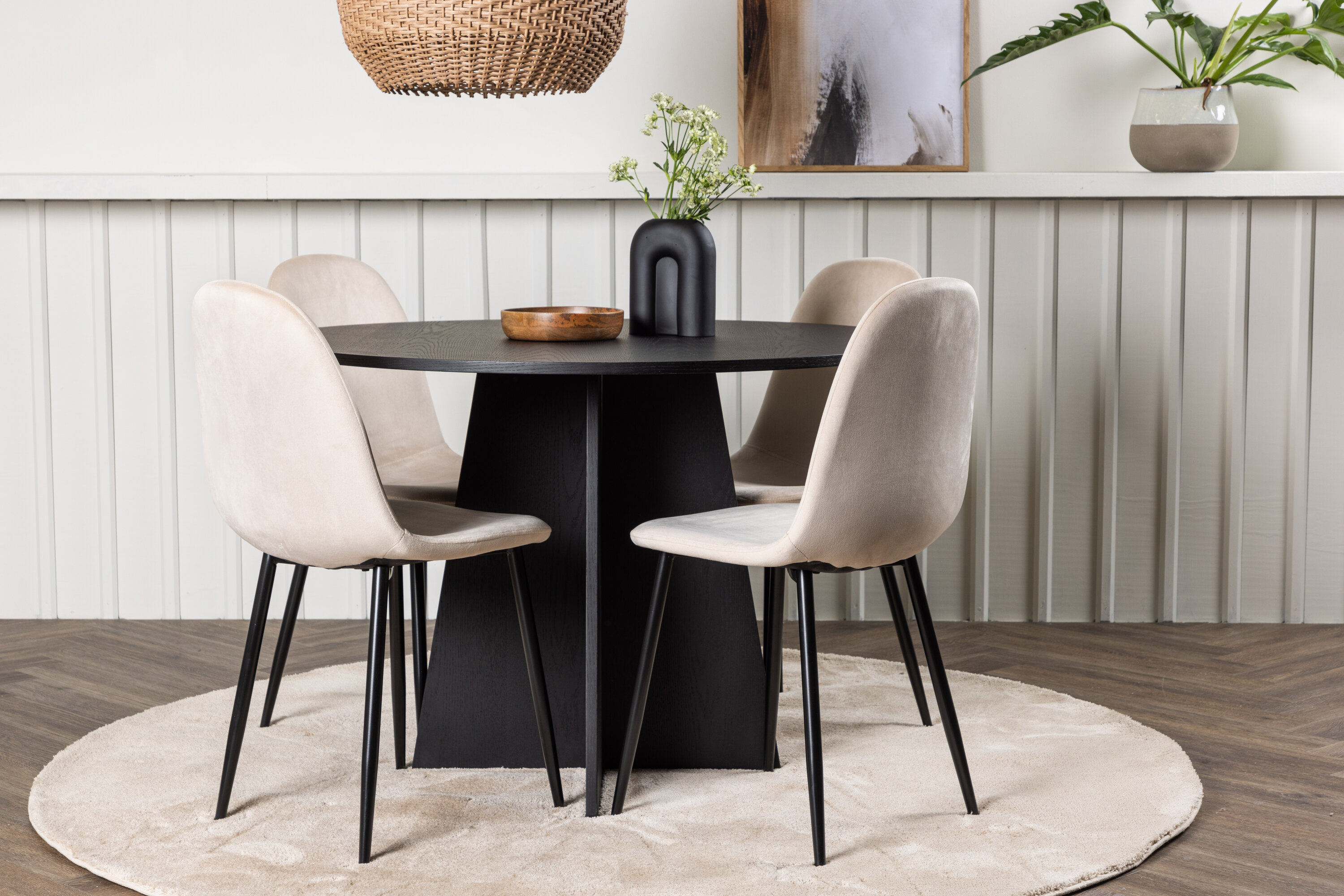 deLOHN Bootcut Round, Polar Kör alakú étkezőgarnitúra