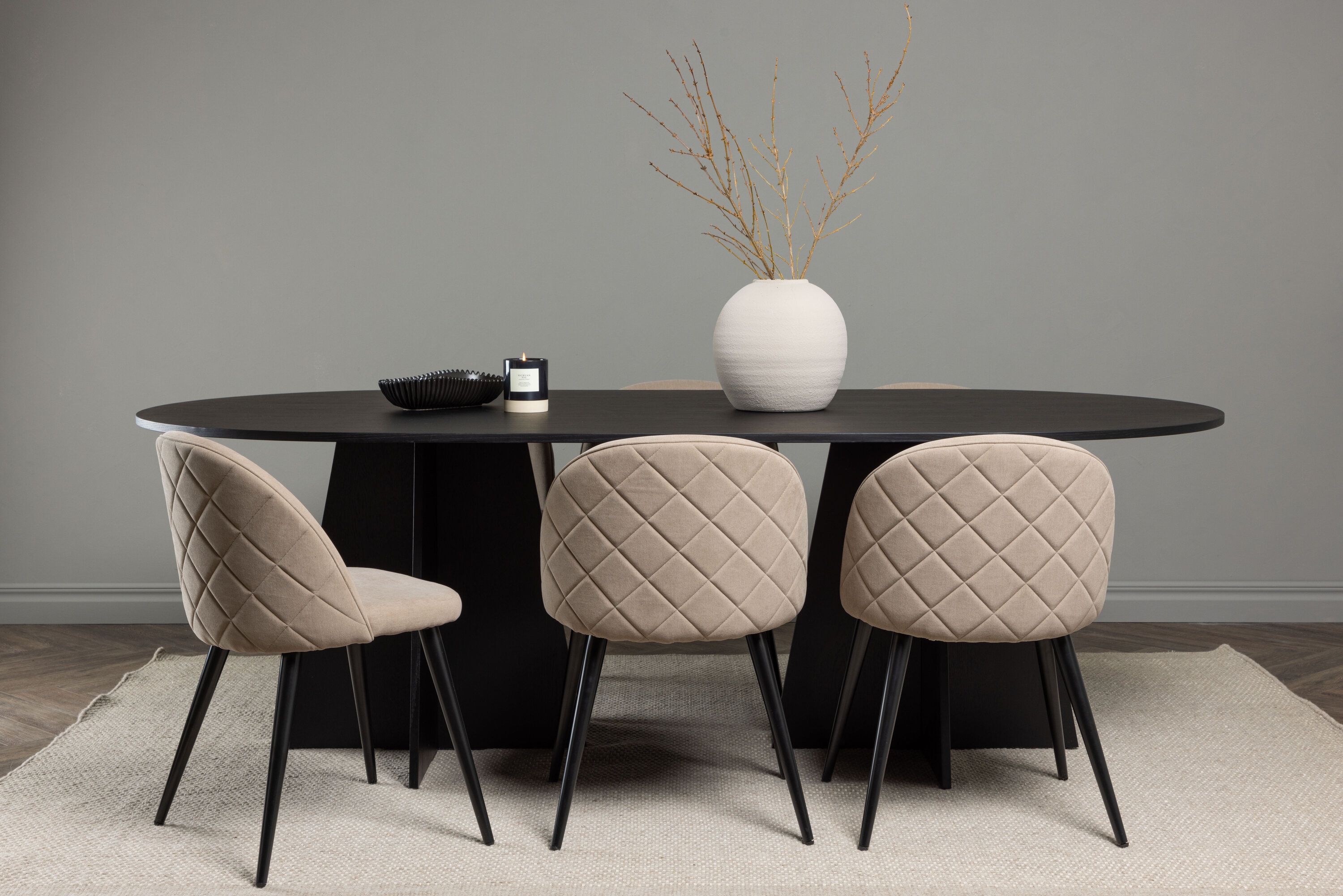 deLOHN Bootcut Oval, Velvet Téglalap alakú étkezőgarnitúra